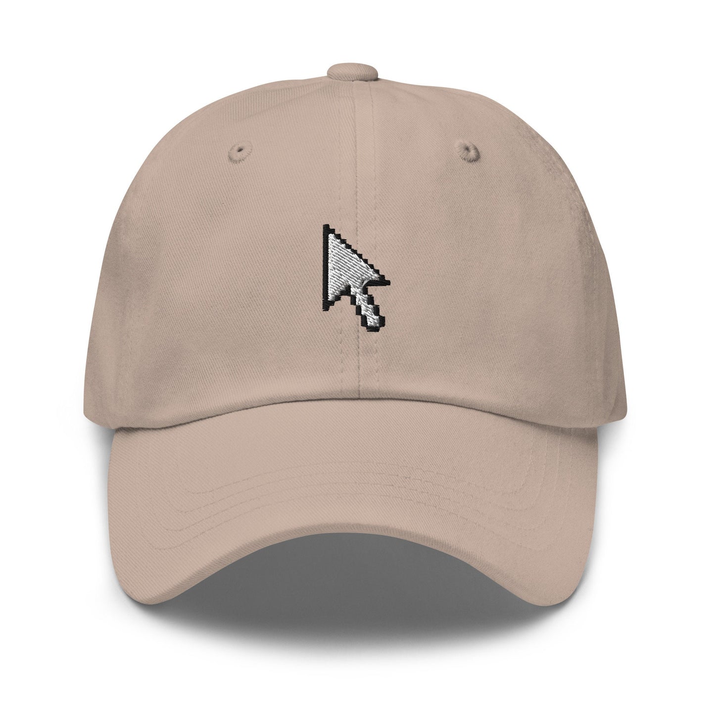 Mouse Cursor Hat - 90s, 2000s Tech Gift  - Click Me - Multiple Colors - Cotton Embroidered Baseball Cap