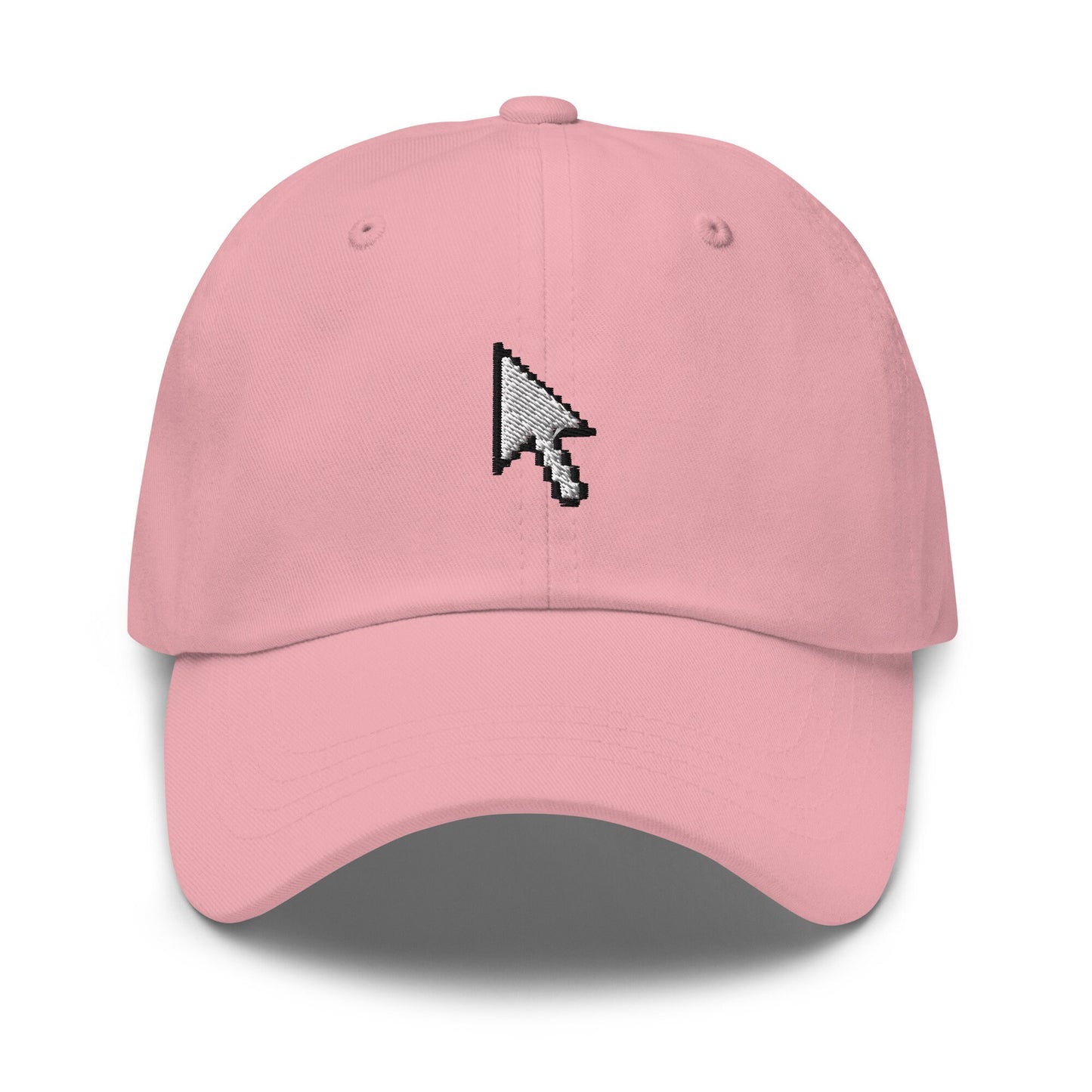 Mouse Cursor Hat - 90s, 2000s Tech Gift  - Click Me - Multiple Colors - Cotton Embroidered Baseball Cap