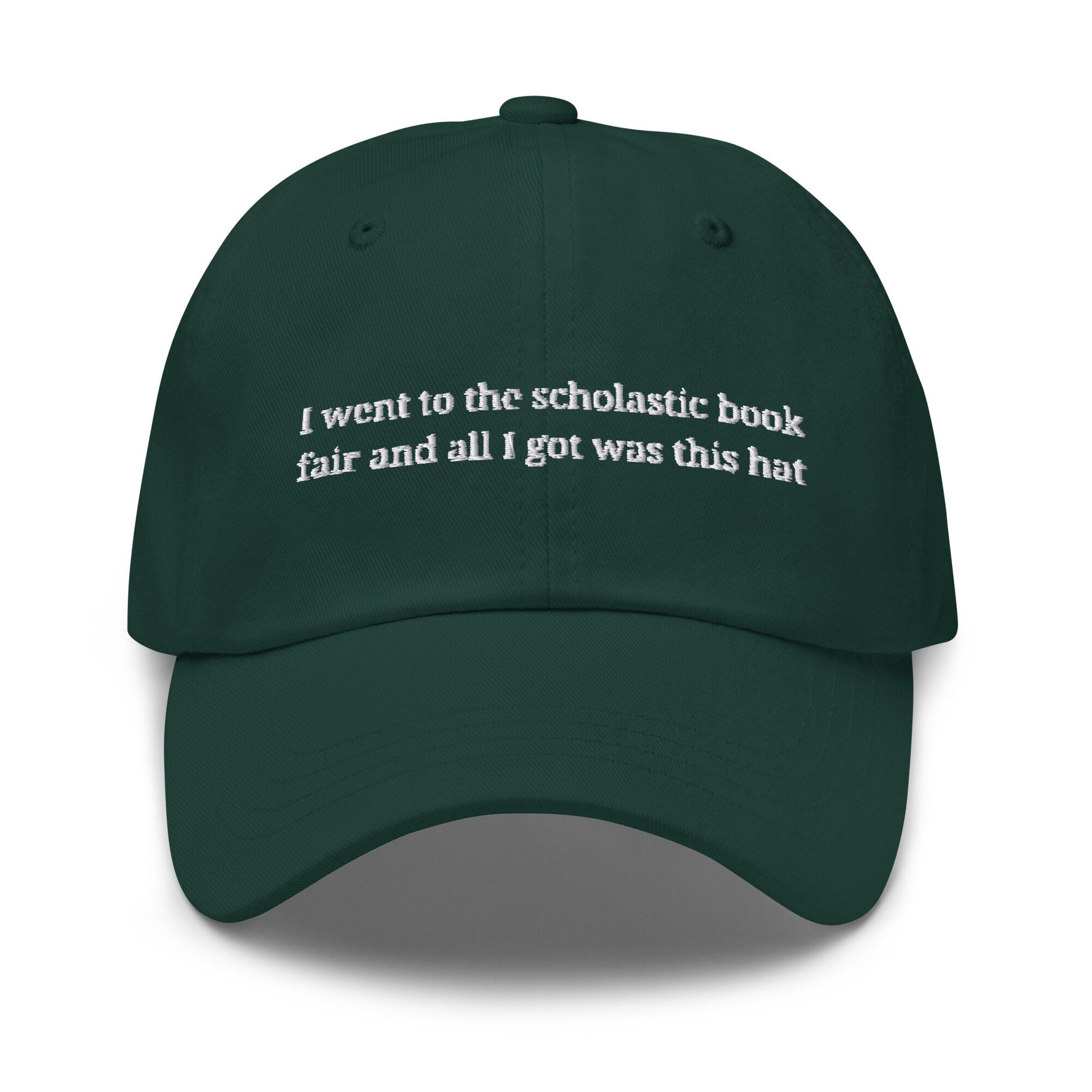 Book Fair Hat - Millennial Throwback - Scholastic Book fair -  Multiple Colors - Cotton Embroidered Baseball Cap