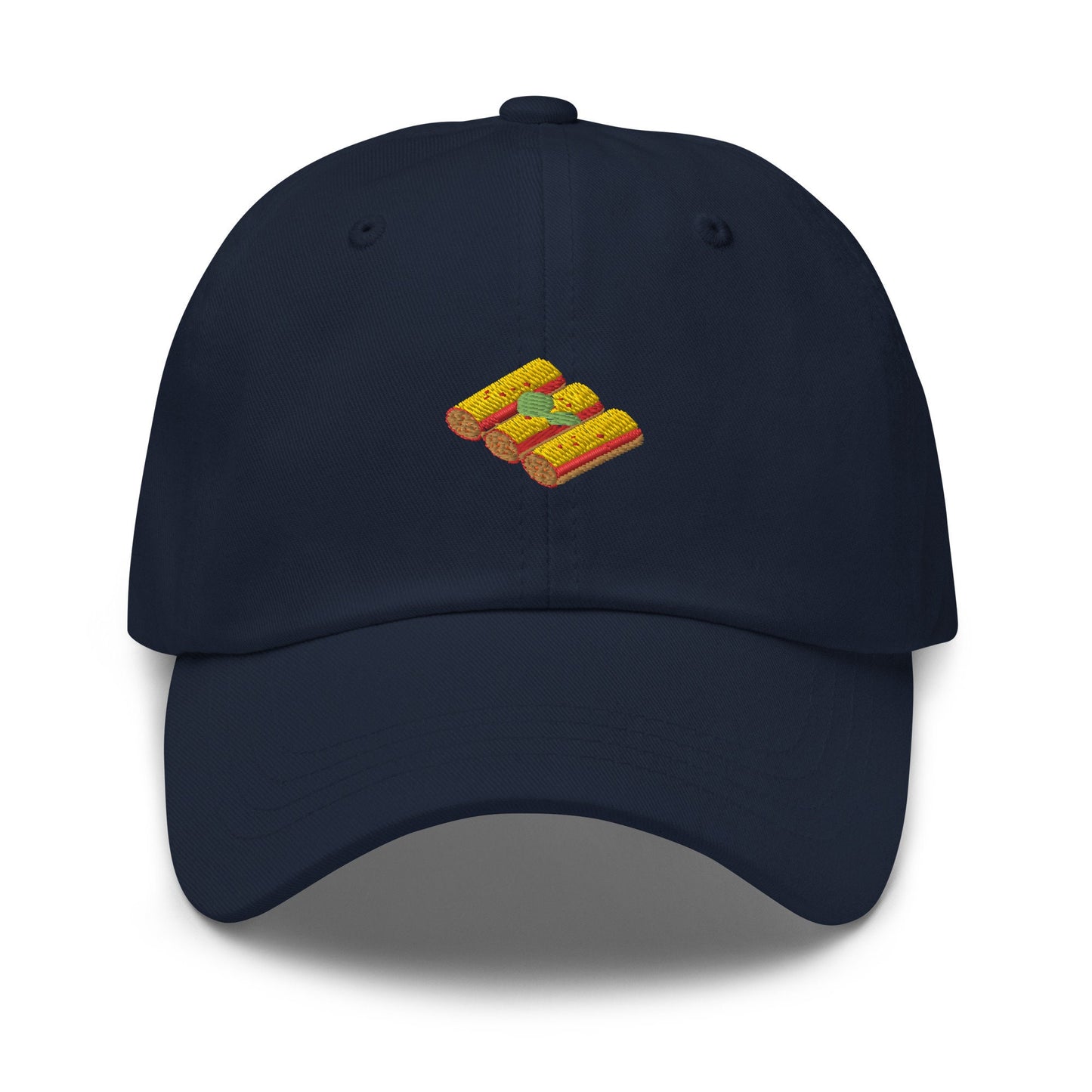 Cannelloni Hat - Pasta Gift - Italian Food Classics - Embroidered Cotton Baseball Cap - Multiple Colors