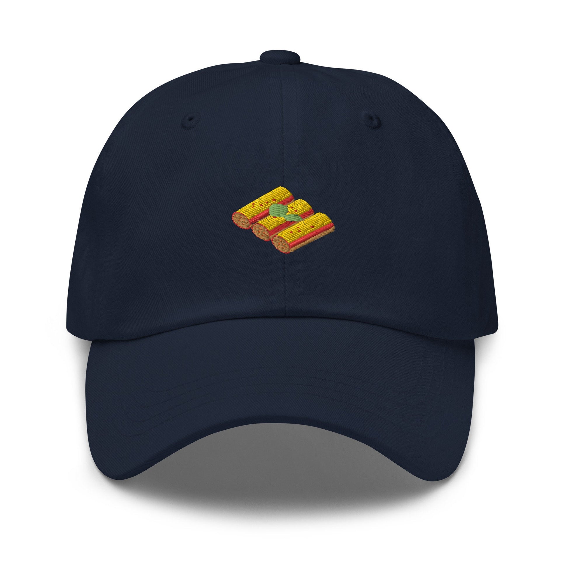 Cannelloni Hat - Pasta Gift - Italian Food Classics - Embroidered Cotton Baseball Cap - Multiple Colors