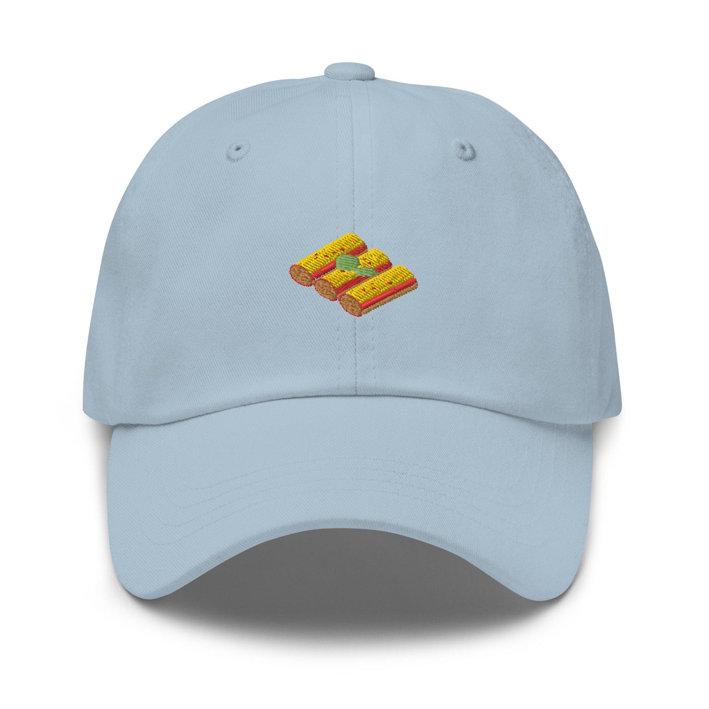 Cannelloni Hat - Pasta Gift - Italian Food Classics - Embroidered Cotton Baseball Cap - Multiple Colors