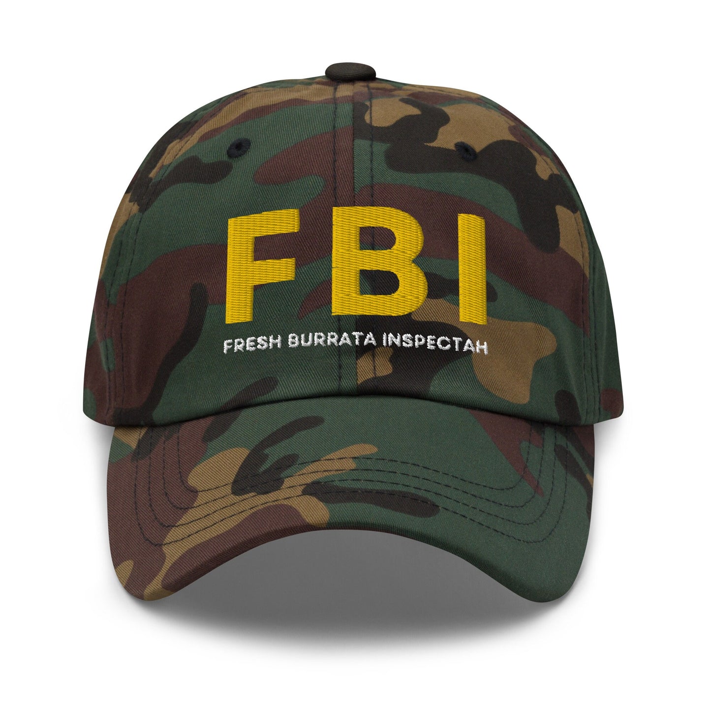BURRATA Hat - Funny Italian Cheese Hat - Cotton Embroidered Baseball Cap - Multiple Colors