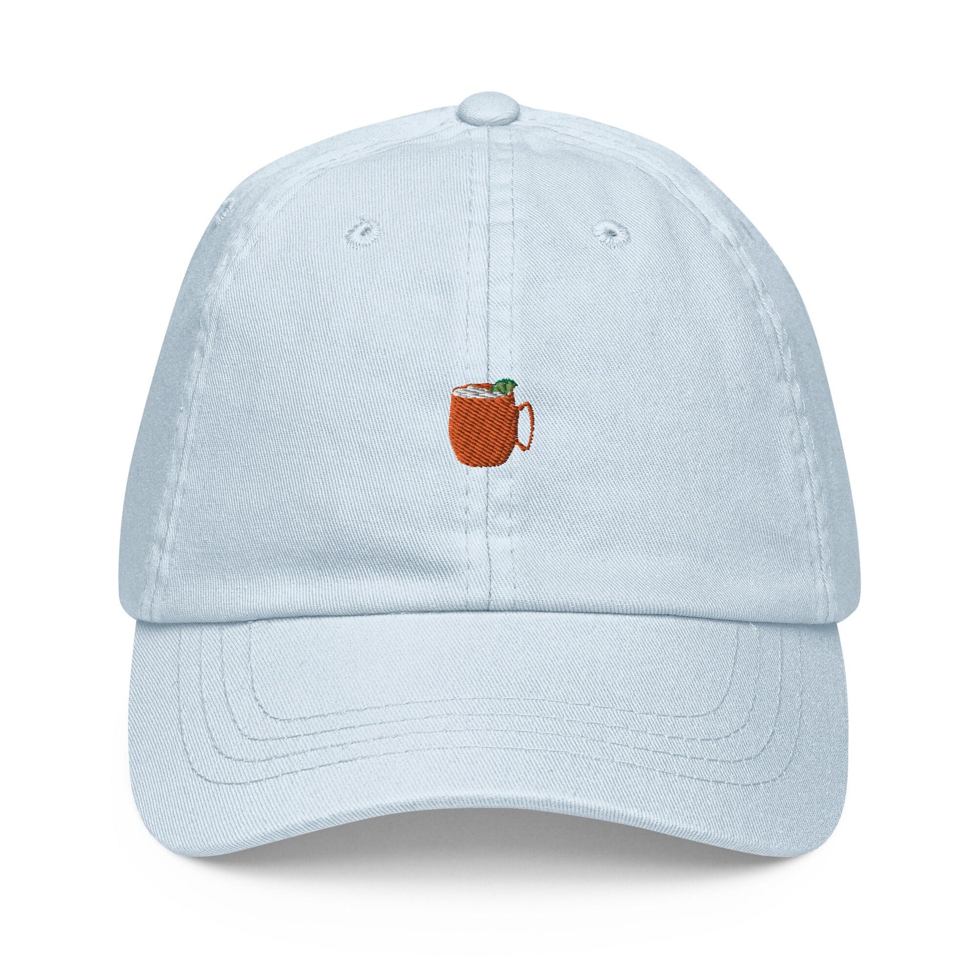 Moscow Mule Hat - Gift for Cocktail Lovers - Embroidered Cotton Hat