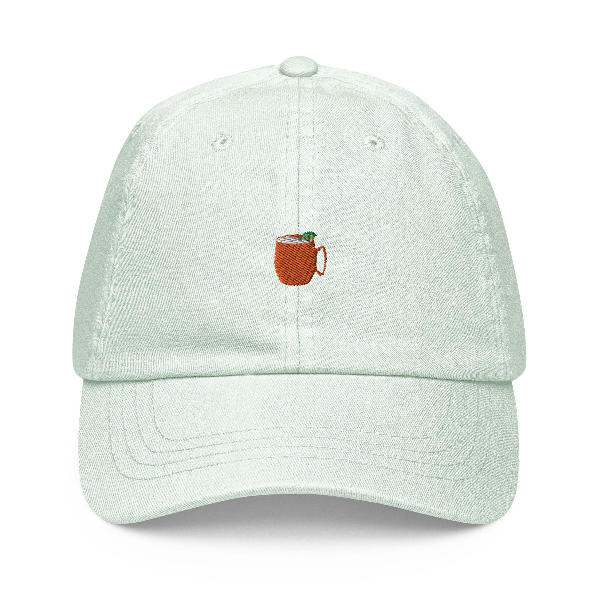 Moscow Mule Hat - Gift for Cocktail Lovers - Embroidered Cotton Hat
