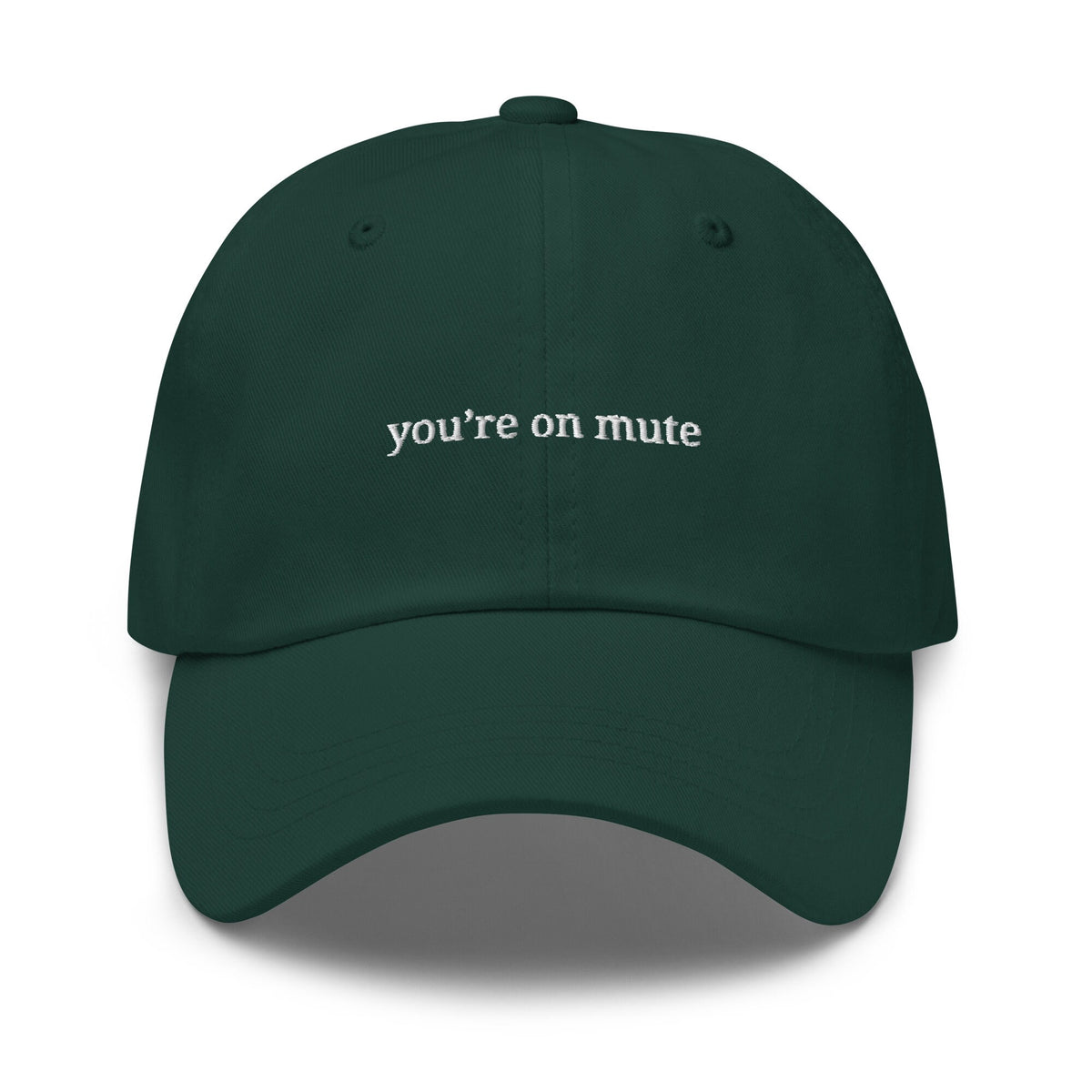 On Mute Dad Hat - Corporate Humour - Cotton Embroidered Cap - Multiple Colors