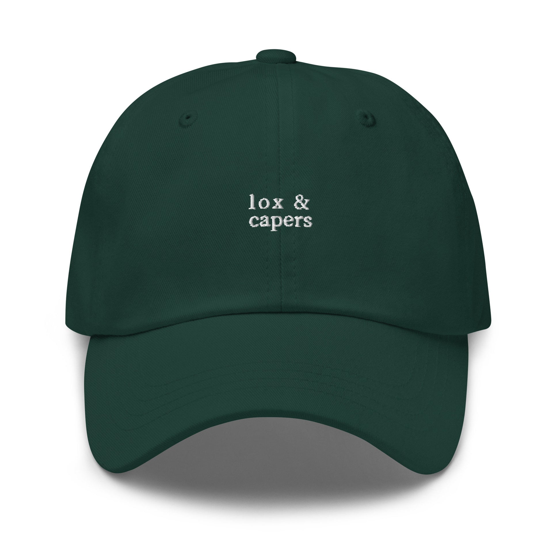 Lox & Capers Dad Hat - Bagel Gift - Cotton Embroidered Cap - Multiple Colors