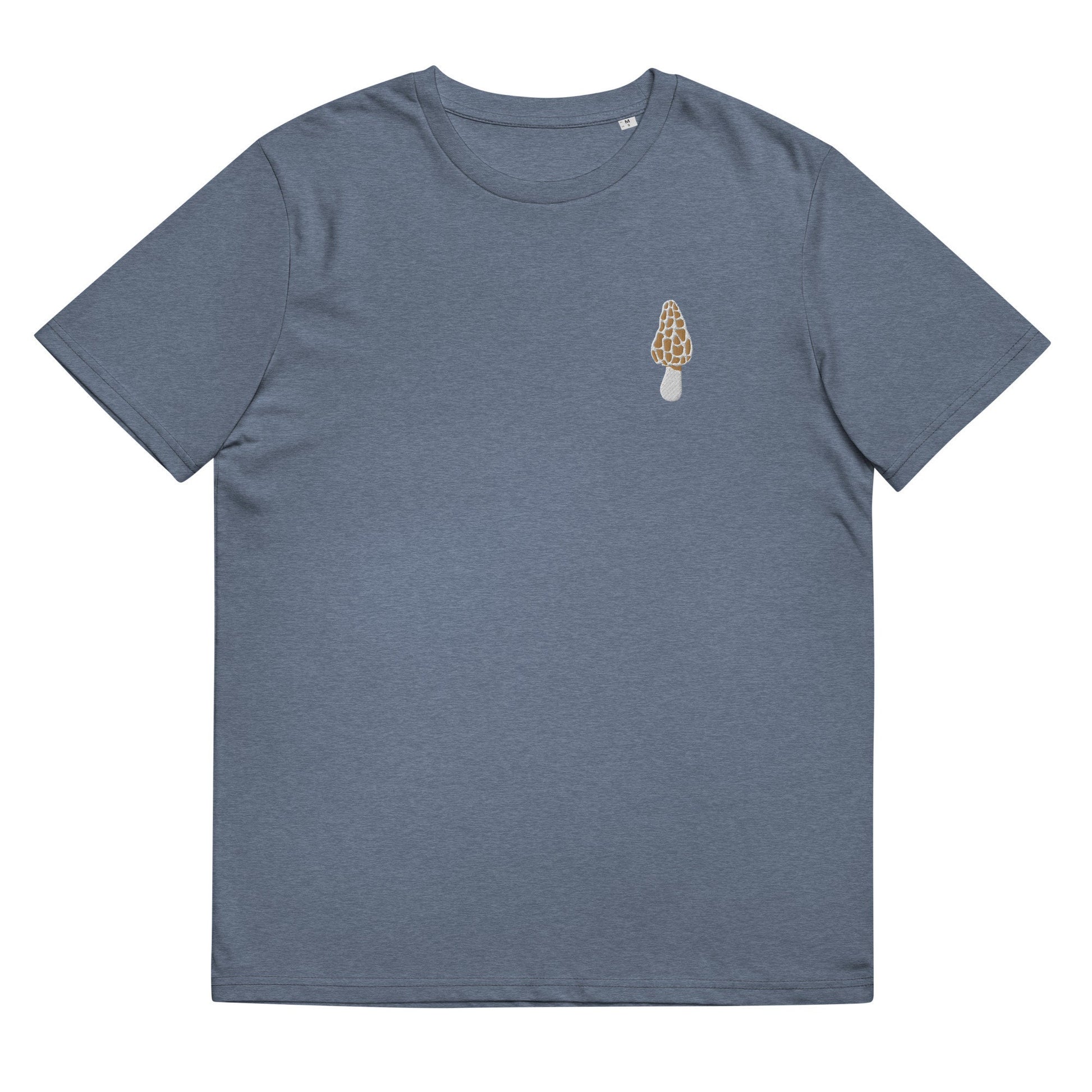 Morel T Shirt - Gift for Fungus Fans - Minimalist Embroidered Shirt - Multiple Colours