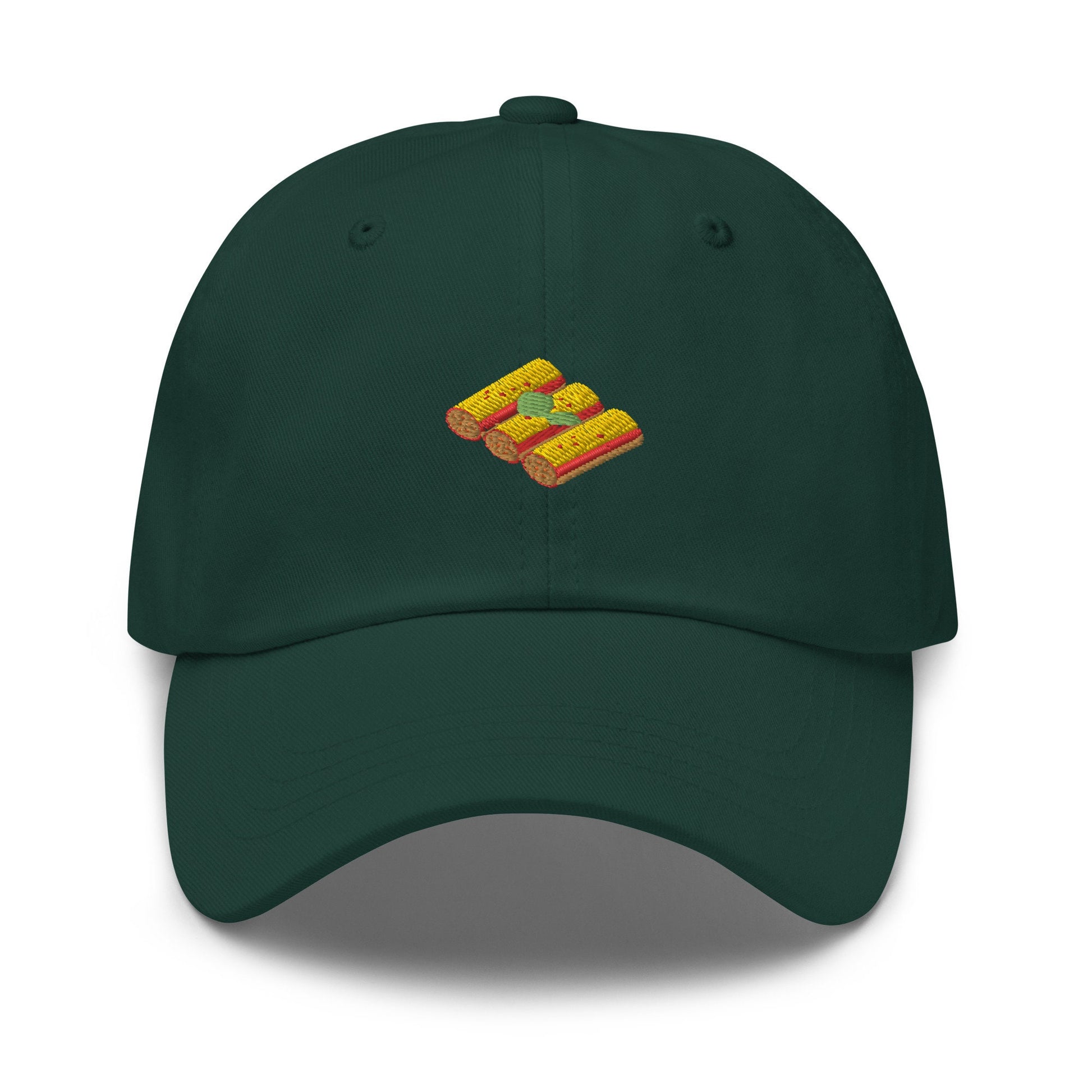 Cannelloni Hat - Pasta Gift - Italian Food Classics - Embroidered Cotton Baseball Cap - Multiple Colors