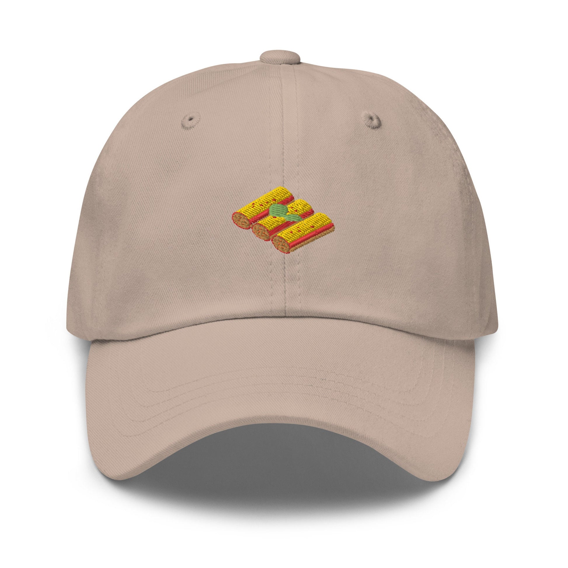 Cannelloni Hat - Pasta Gift - Italian Food Classics - Embroidered Cotton Baseball Cap - Multiple Colors