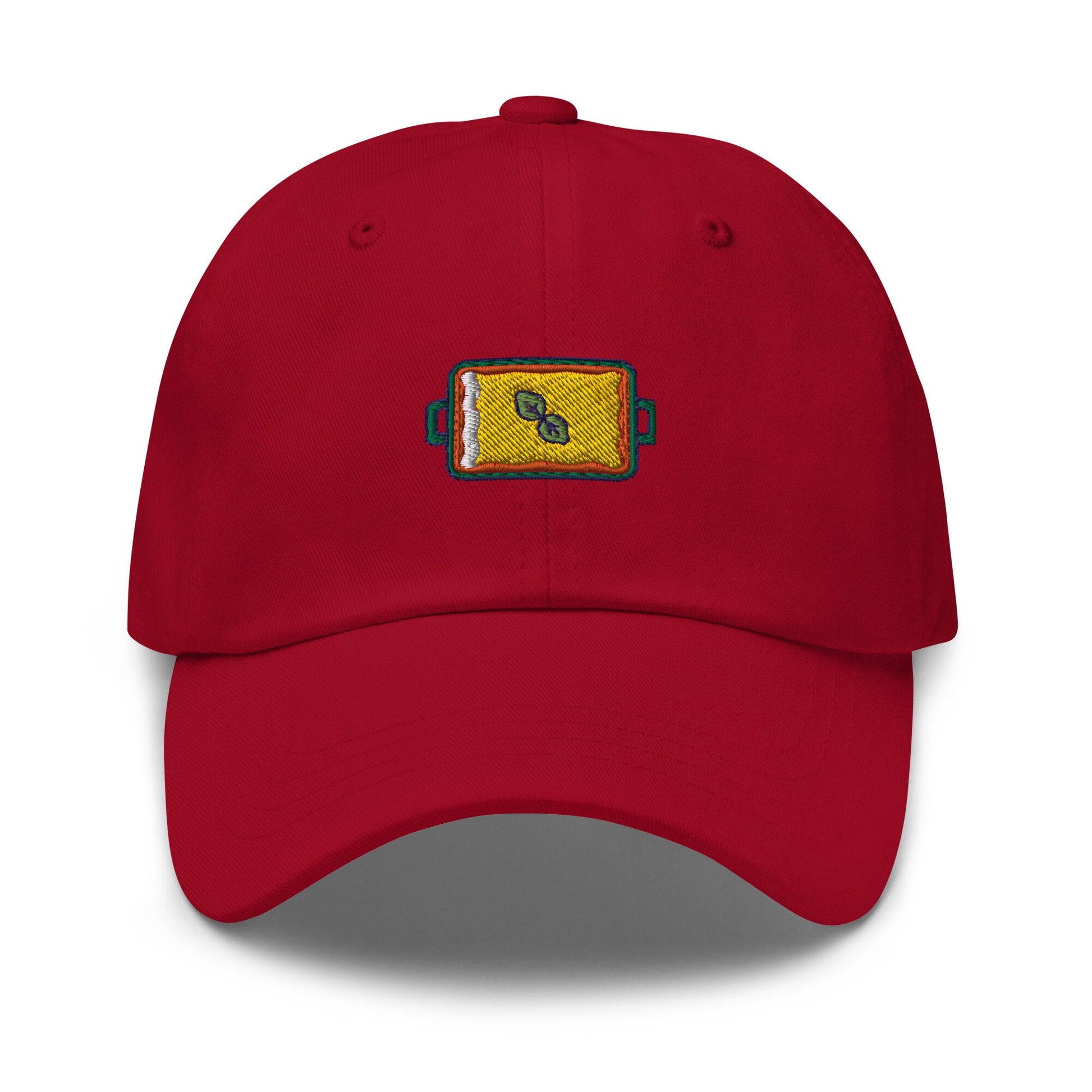 Lasagna Hat - Pasta Gift - Italian Food Classics - Embroidered Cotton Baseball Cap - Multiple Colors