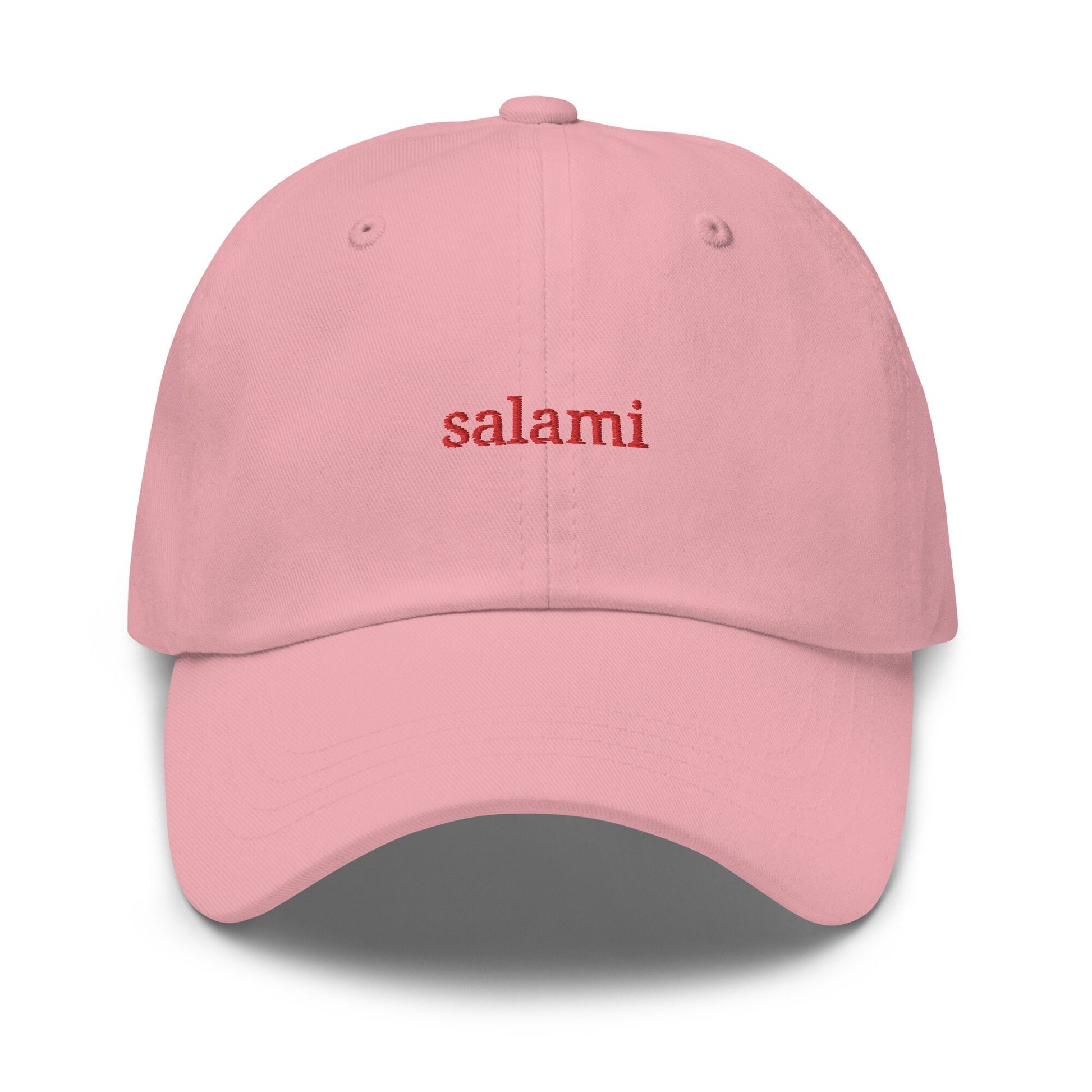 Salami Hat - Antipasto Gift - Italian Deli Meats - Embroidered Cotton Baseball Cap - Multiple Colors