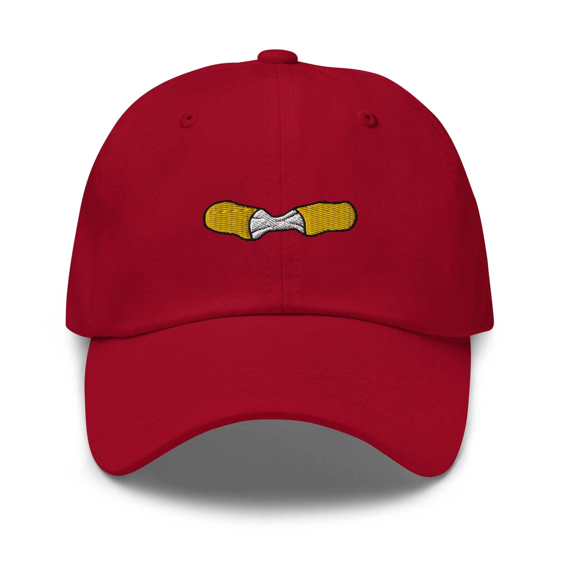 Mozzarella Stick Hat - Italian Cheese Appetizer - Foodie Gift - Embroidered Baseball Cap Dad Hat