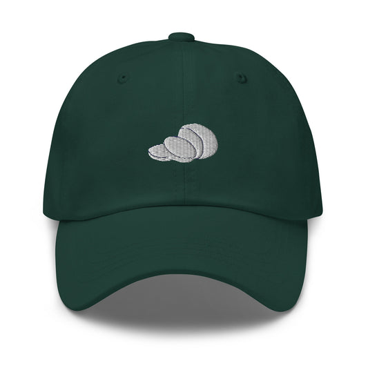 Mozzarella Hat - Fresh Italian Cheese - Foodie Gift - Embroidered Baseball Cap Dad Hat