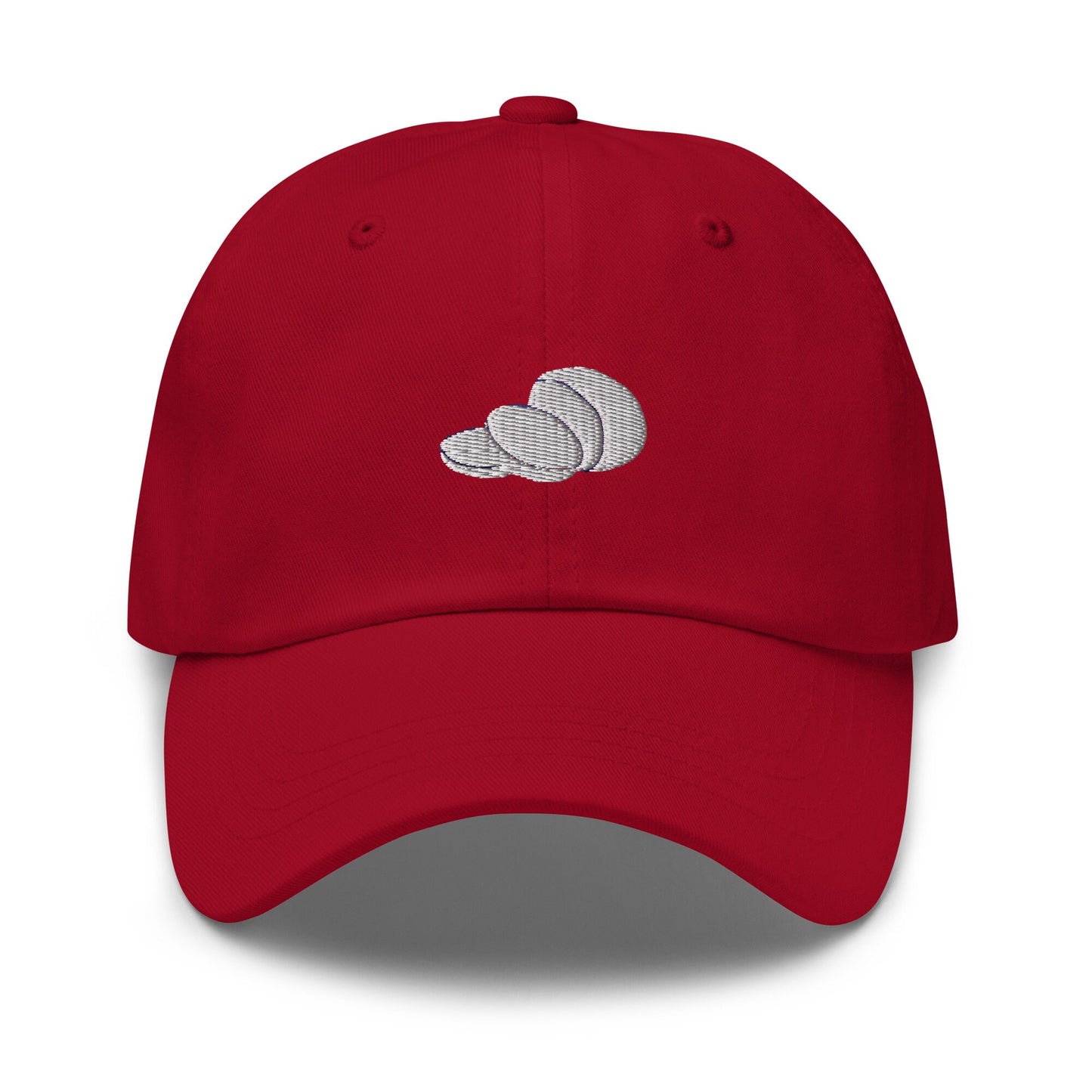 Mozzarella Hat - Fresh Italian Cheese - Foodie Gift - Embroidered Baseball Cap Dad Hat