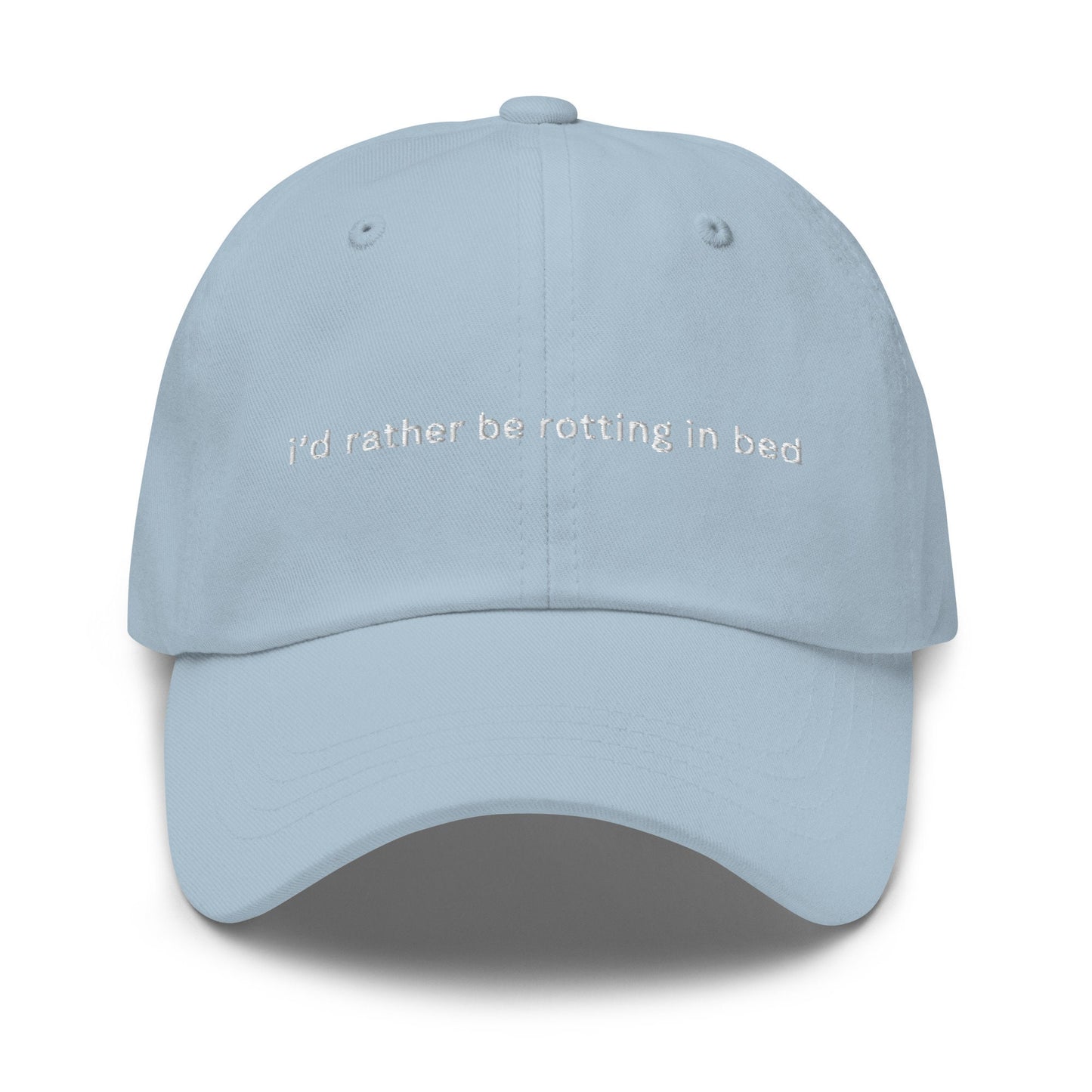 Bed Rotting Hat -  Cozy Bed Club - Lazy Lounge Flops - Cotton Embroidered Cap - Multiple Colors