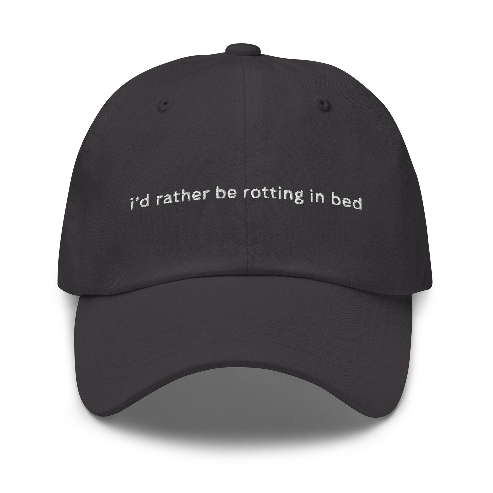 Bed Rotting Hat -  Cozy Bed Club - Lazy Lounge Flops - Cotton Embroidered Cap - Multiple Colors