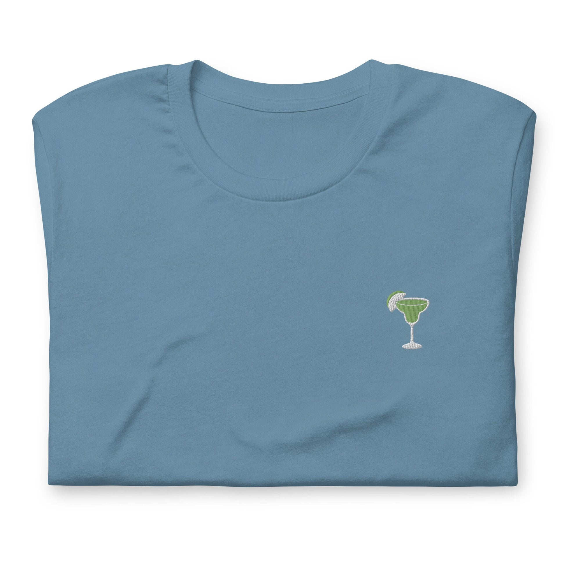 Margarita T Shirt - Gift for Tequila Cocktail Lovers - Minimalist Embroidered Shirt - Multiple Colours