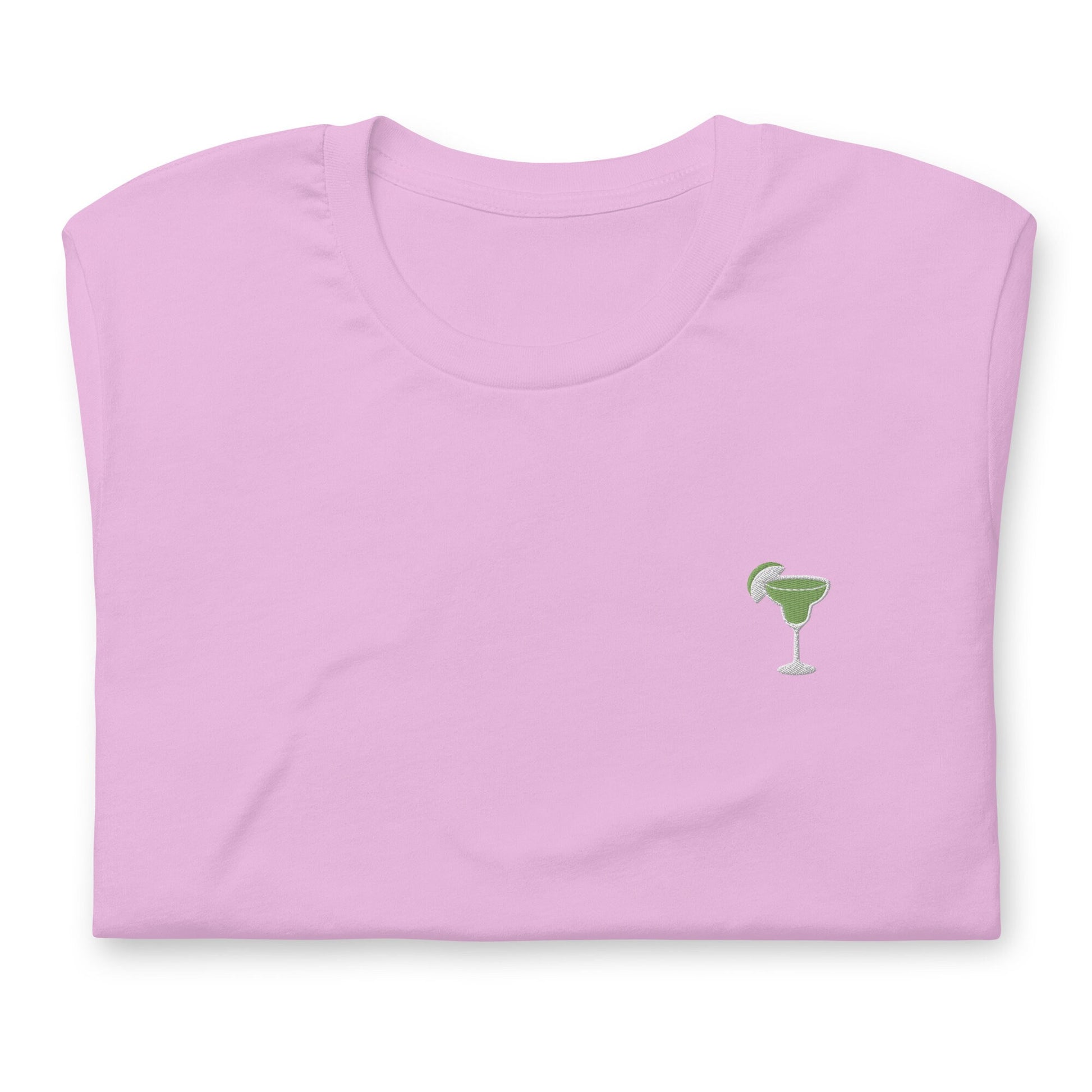 Margarita T Shirt - Gift for Tequila Cocktail Lovers - Minimalist Embroidered Shirt - Multiple Colours