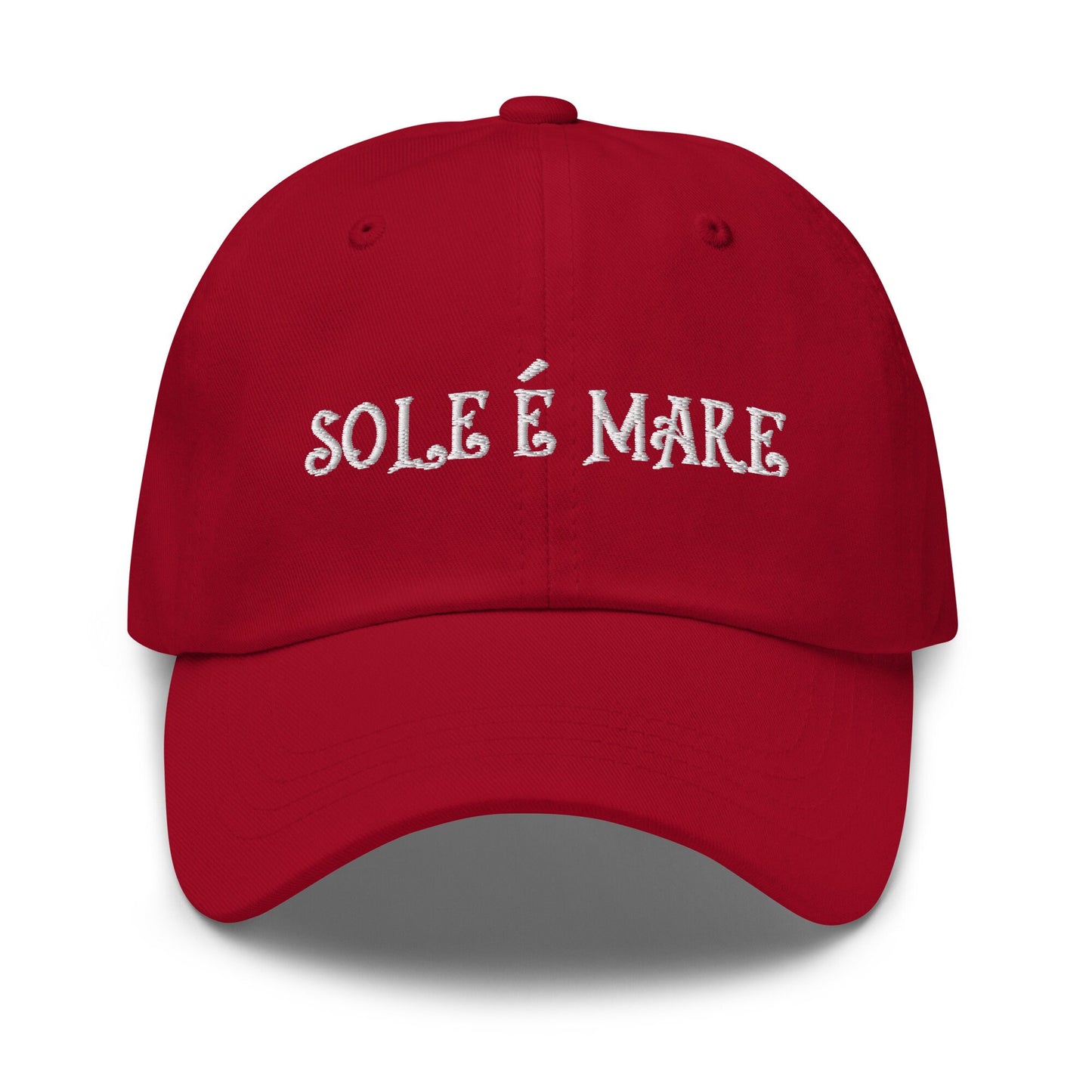 Sole é Mare Hat - Classic Italian Sayings - Embroidered Cotton Hat - Multiple colors