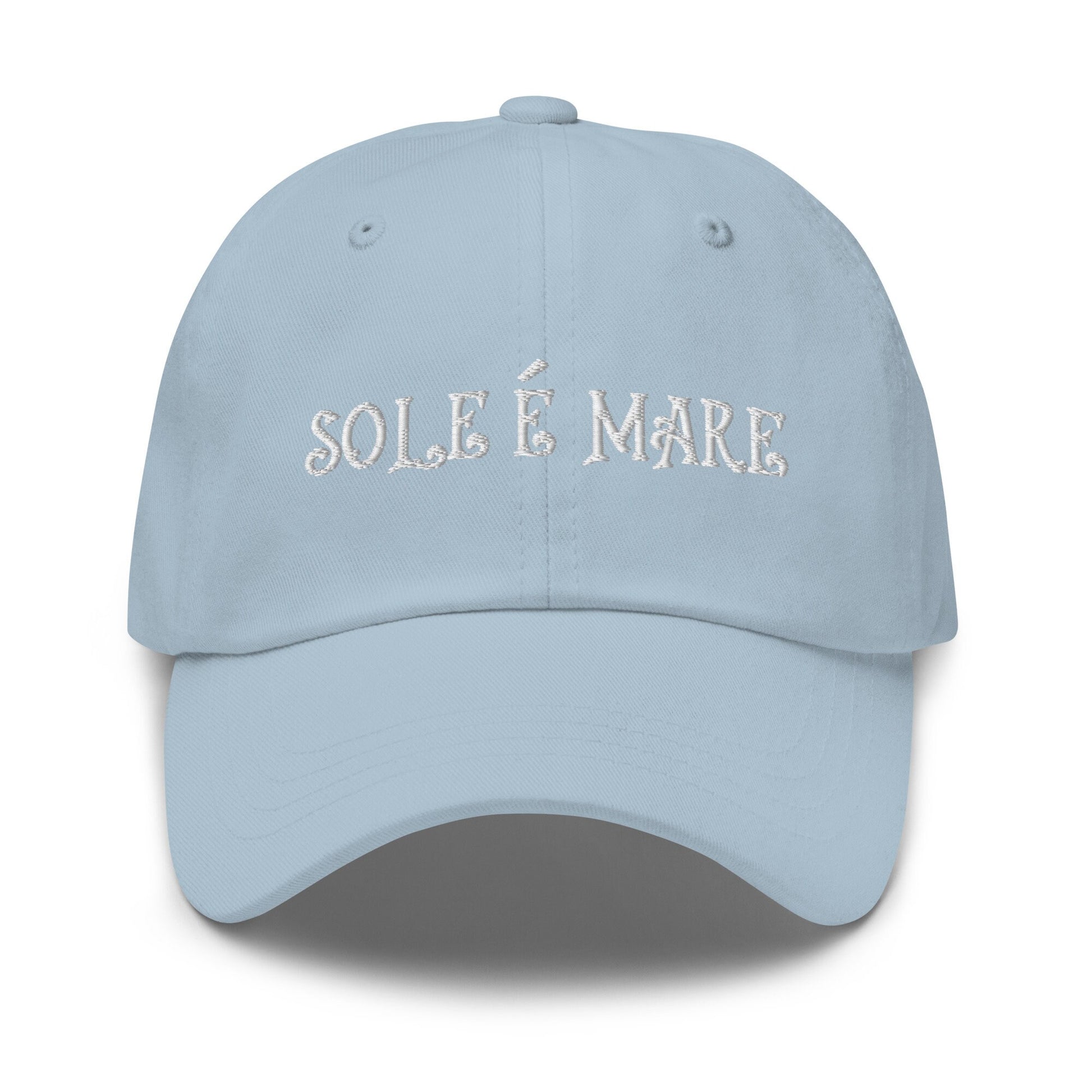 Sole é Mare Hat - Classic Italian Sayings - Embroidered Cotton Hat - Multiple colors