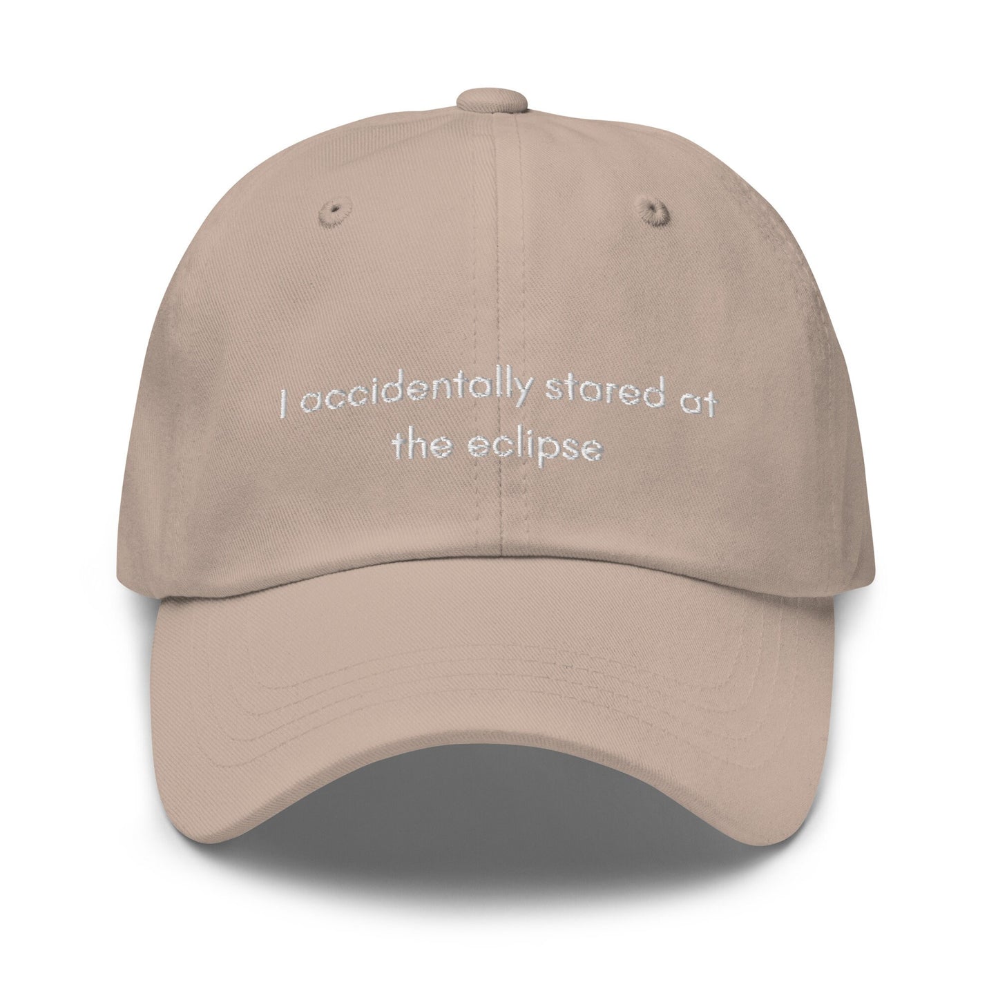 Eclipse Hat - Totality - Funny Gift - Do not stare at the eclipse - April 8 2024 - Embroidered Cotton Hat - Multiple colors