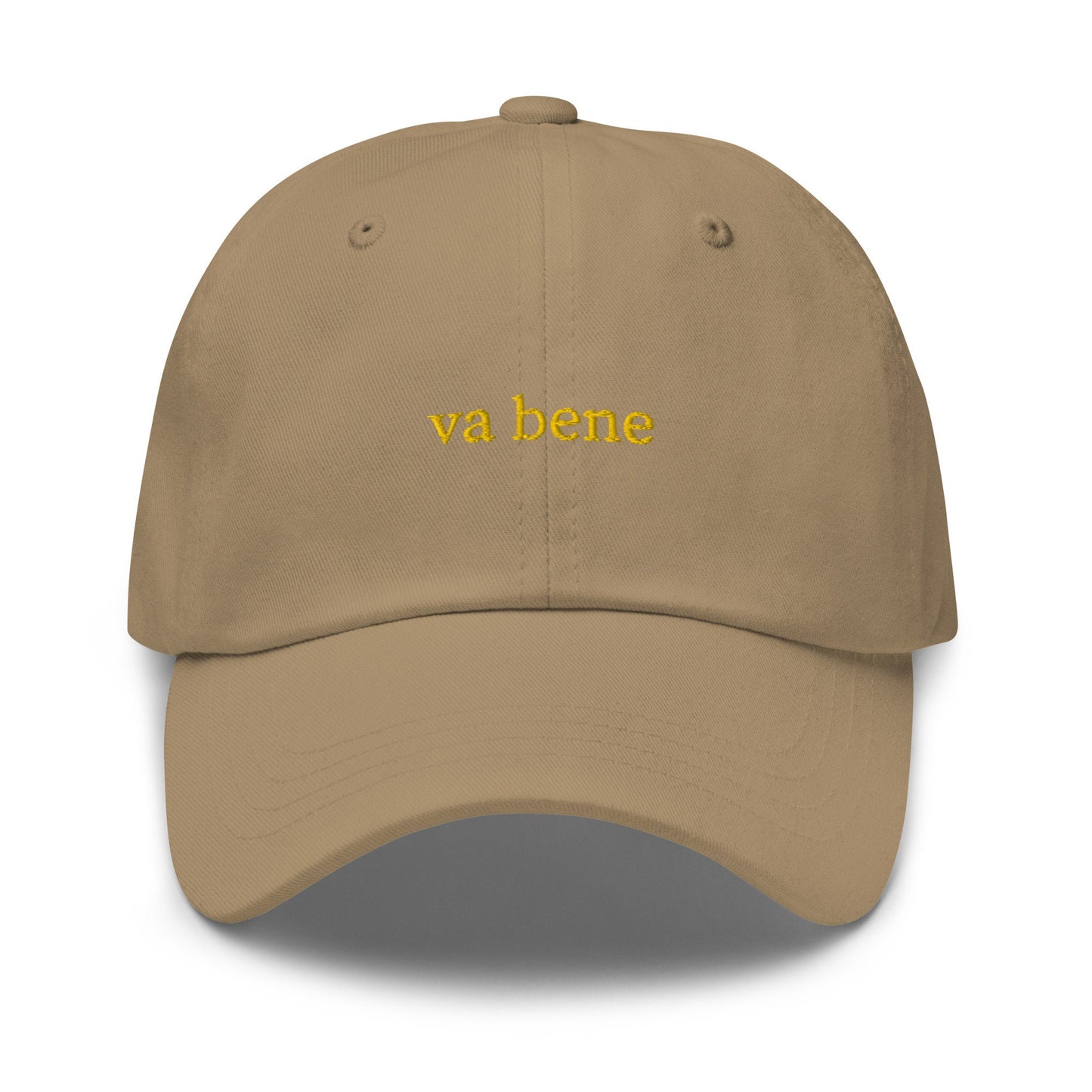 Va Bene Hat - Italian Sayings -  Embroidered Cotton Baseball Hat - Multiple Colors
