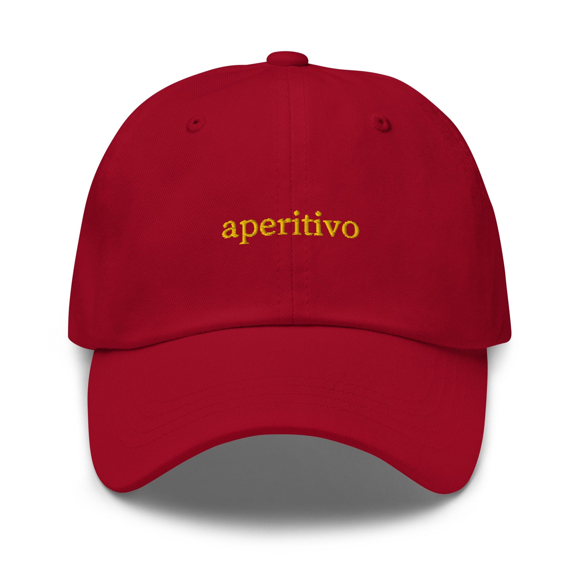 Aperitivo Dad Hat - Italian Drink - Spritz, Campari, Aperol, Bellini - Embroidered Cotton Cap - Multiple Colors