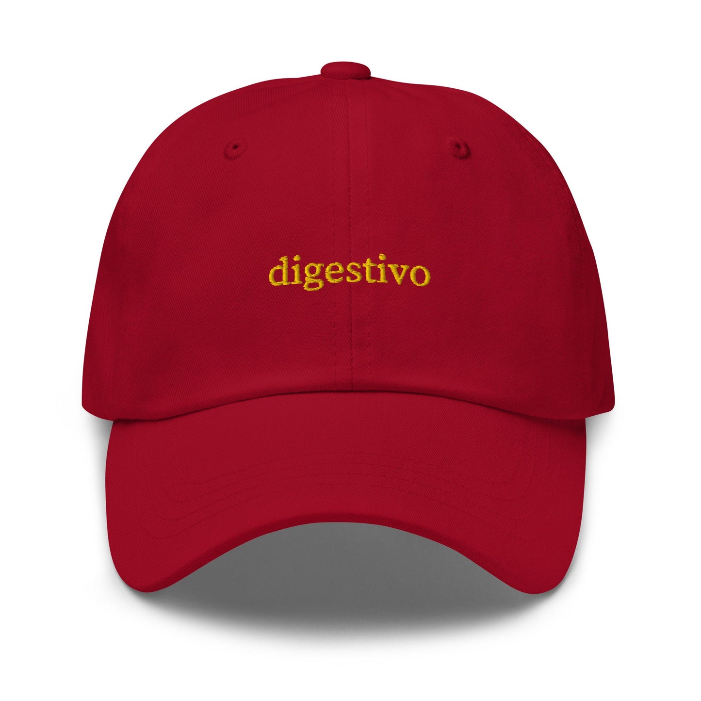 Digestivo Dad Hat - Italian Liqueur Drink - Limoncello, Amaro, Campari - Embroidered Cotton Cap - Multiple Colors