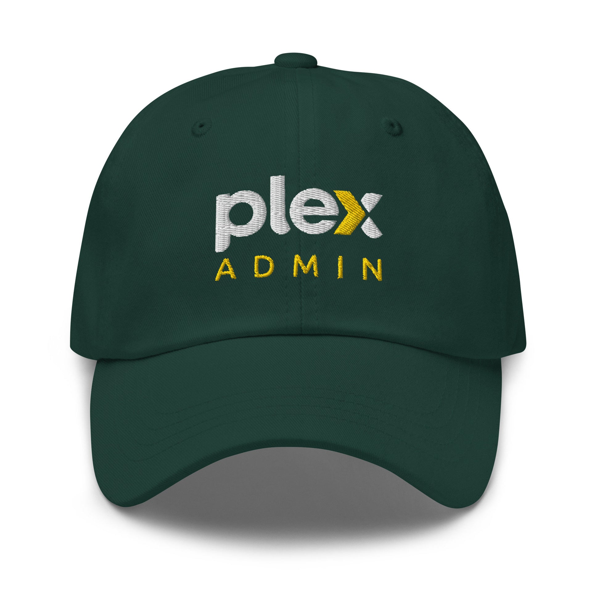 Plex Admin Dad Hat - Home Movie Buffs - Media Server - Tech Gift - Embroidered Cotton Cap - Multiple Colors