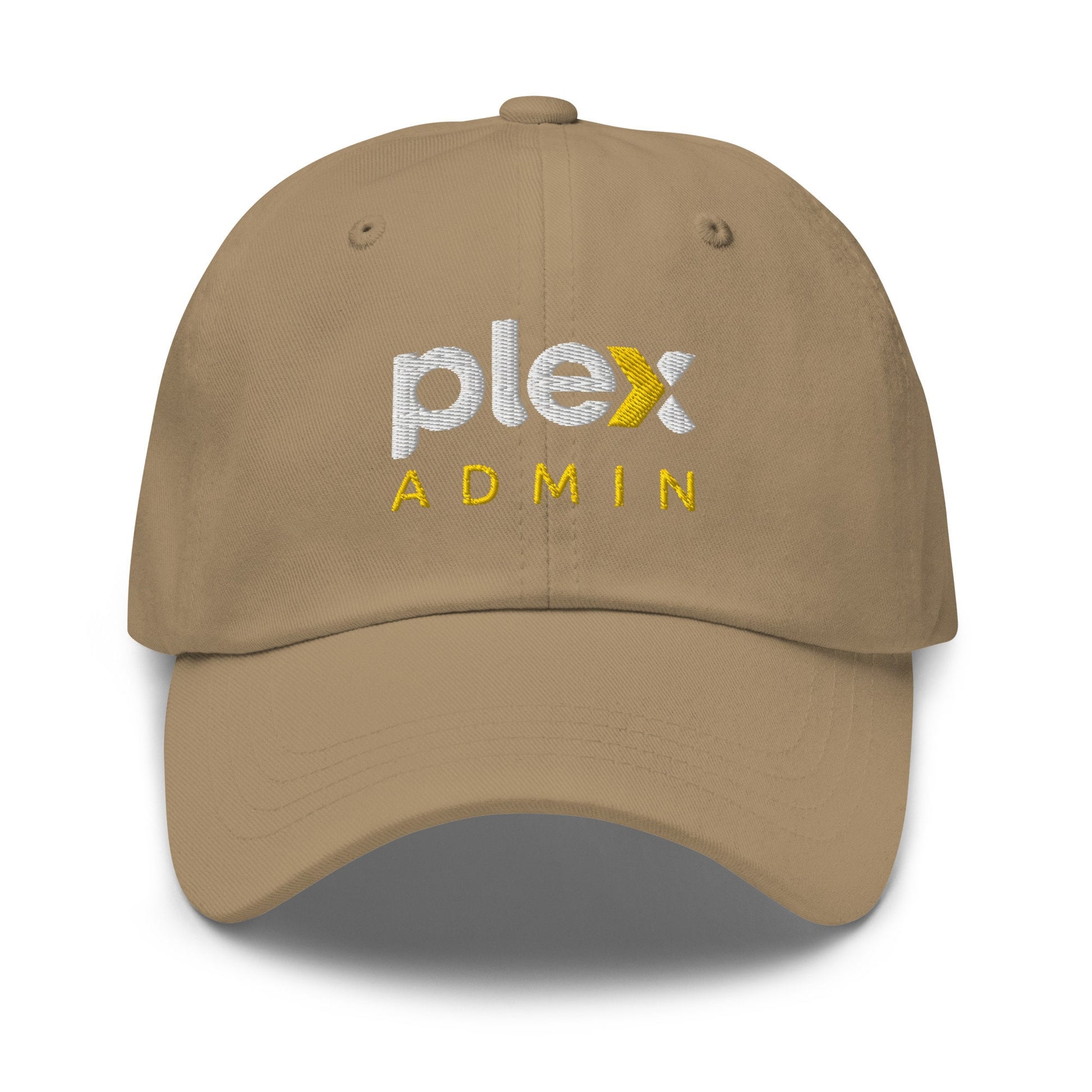 Plex Admin Dad Hat - Home Movie Buffs - Media Server - Tech Gift - Embroidered Cotton Cap - Multiple Colors