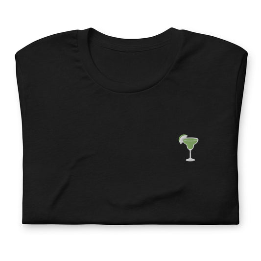 Margarita T Shirt - Gift for Tequila Cocktail Lovers - Minimalist Embroidered Shirt - Multiple Colours