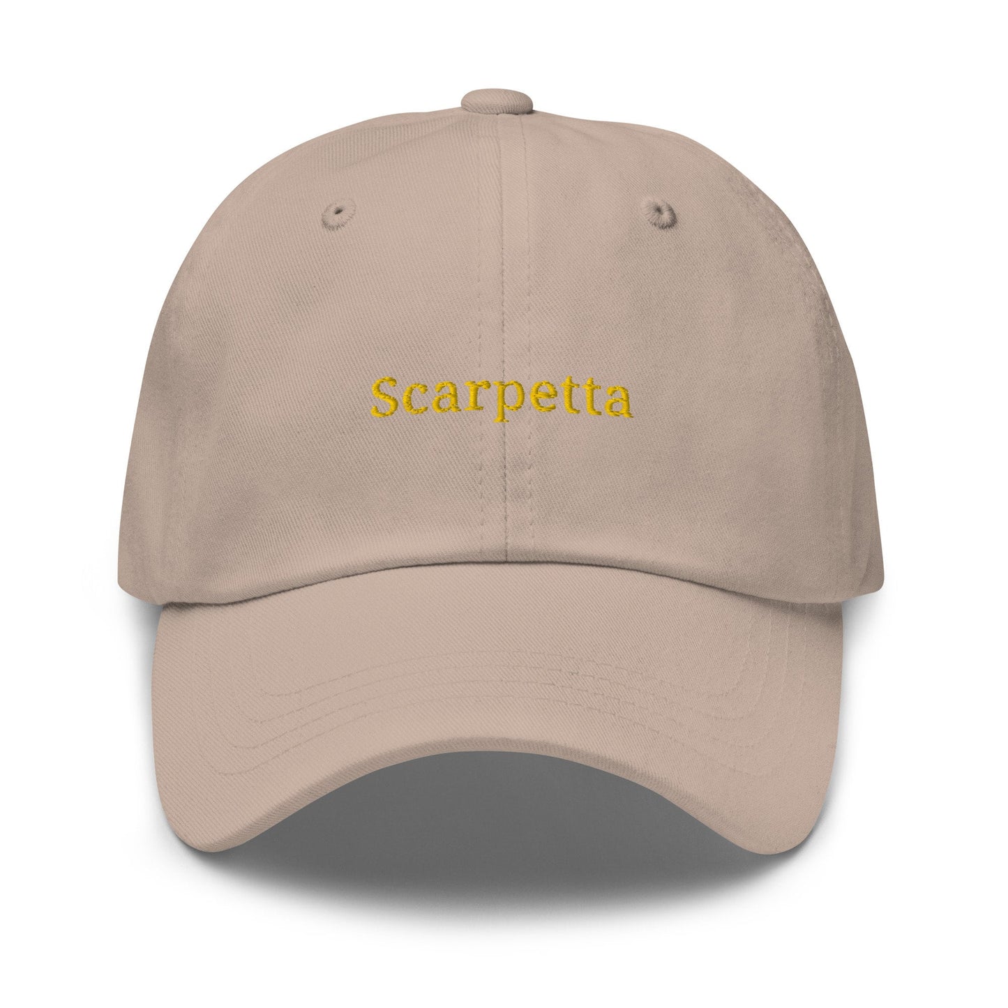 Scarpetta Dad Hat - Italian Food Fans - Italian Sayings Minimalist Embroidered Cotton Cap - Multiple Colors