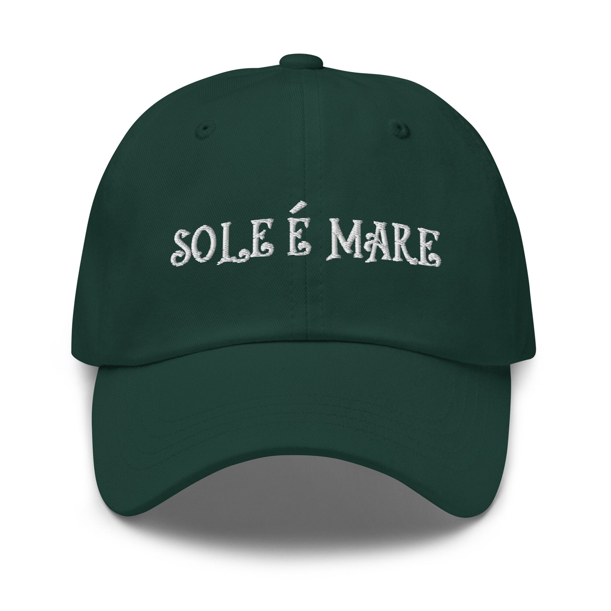 Sole é Mare Hat - Classic Italian Sayings - Embroidered Cotton Hat - Multiple colors