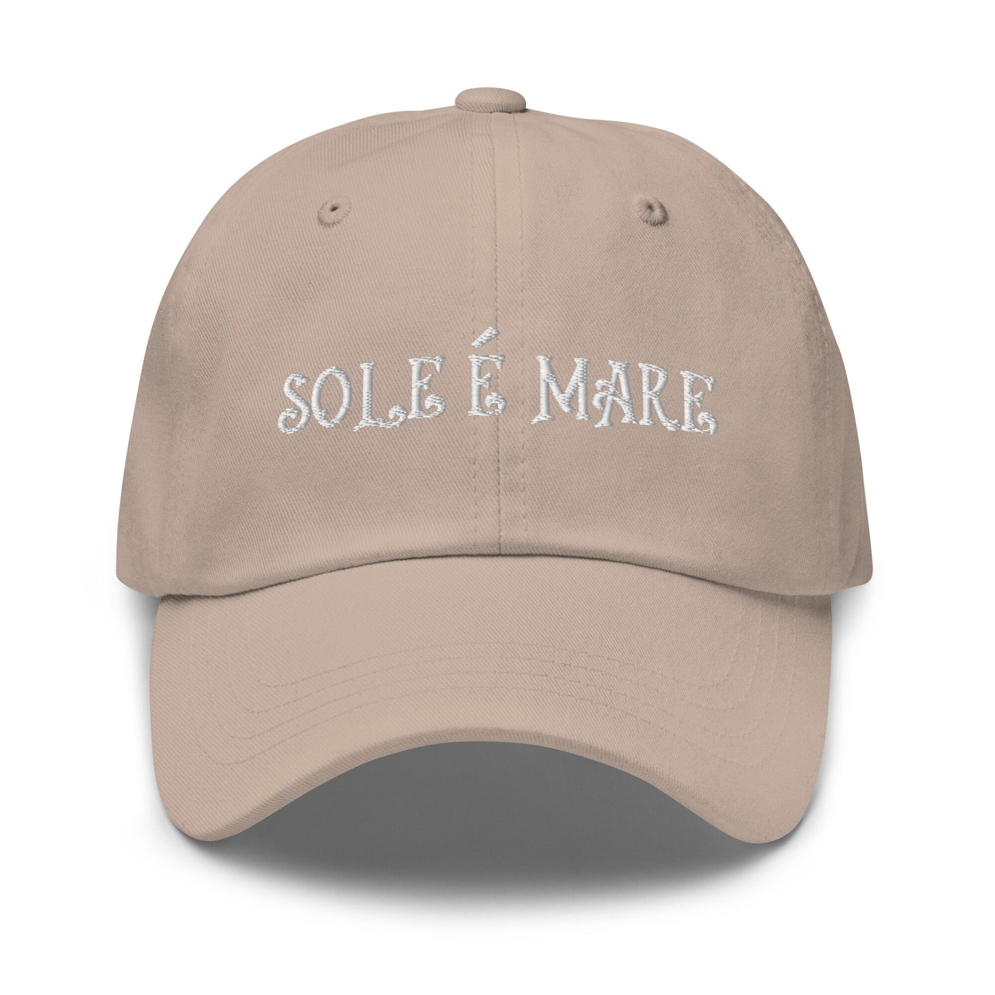 Sole é Mare Hat - Classic Italian Sayings - Embroidered Cotton Hat - Multiple colors