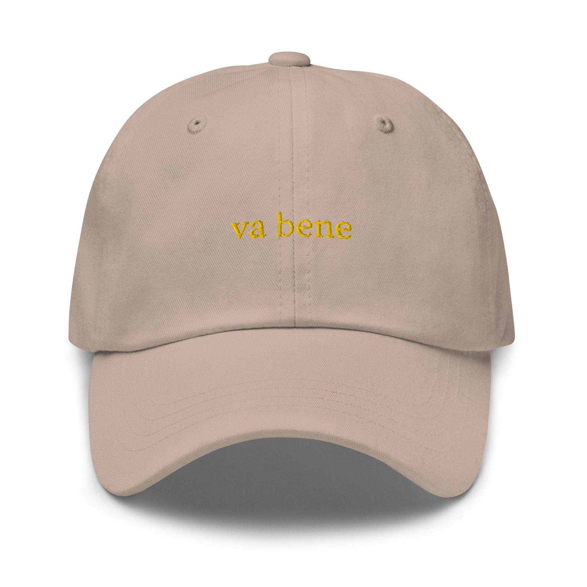 Va Bene Hat - Italian Sayings - Embroidered Cotton Baseball Hat - Multiple Colors