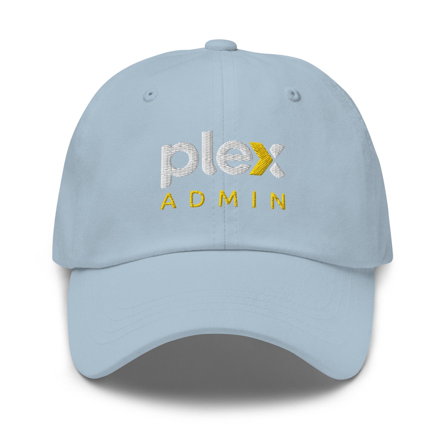 Plex Admin Dad Hat - Home Movie Buffs - Media Server - Tech Gift - Embroidered Cotton Cap - Multiple Colors