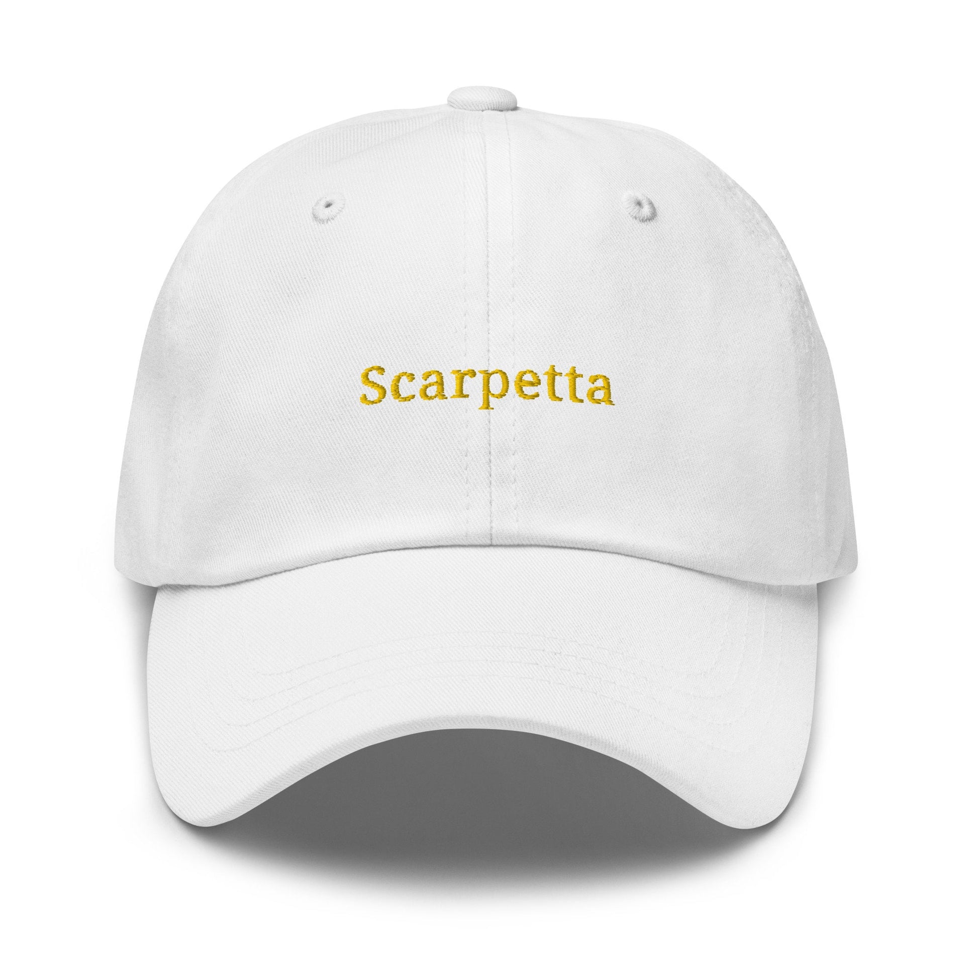 Scarpetta Dad Hat - Italian Food Fans - Italian Sayings Minimalist Embroidered Cotton Cap - Multiple Colors