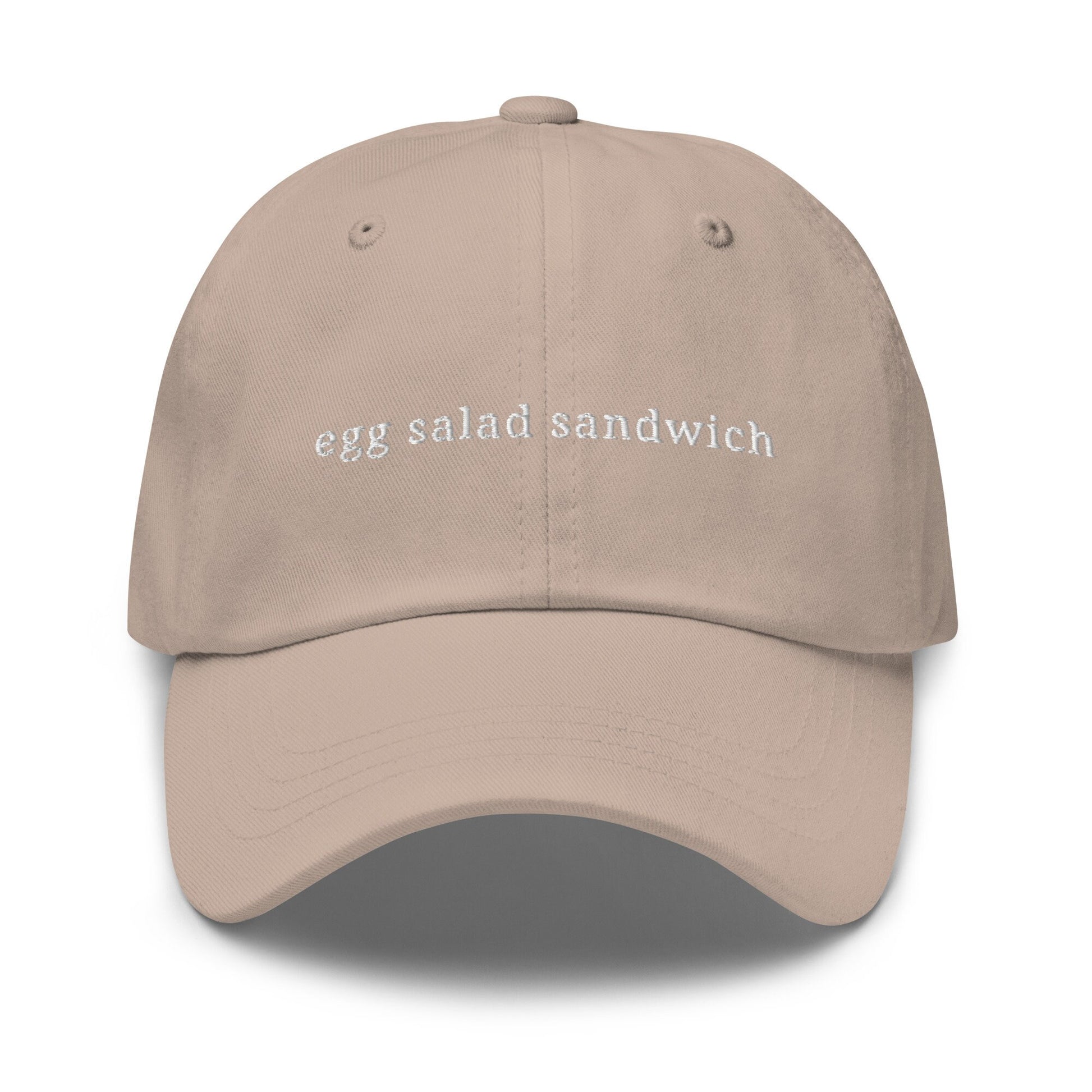 Egg salad Sandwich Dad Hat - Egg and Mayo Lovers - Minimalist Embroidered Cotton Cap - Multiple Colors