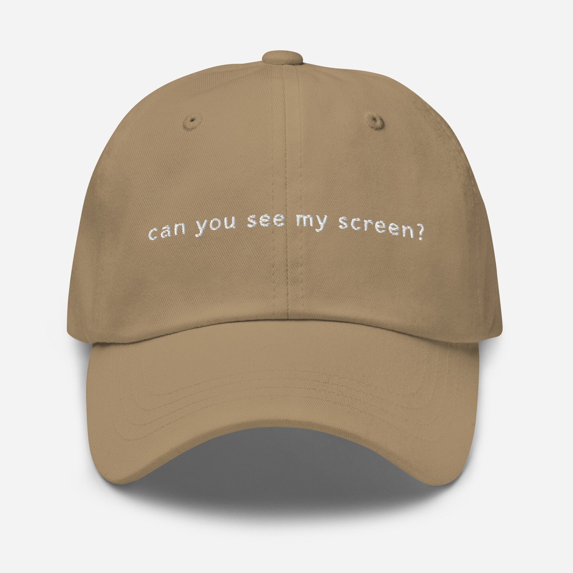 Screenshare Hat - Corporate Humor - Handmade Embroidered Cap