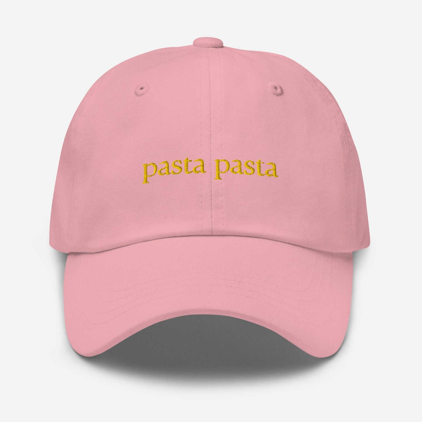 Pasta Hat - Italian Pasta Lovers - Pass the Pasta - Olive Oil and Garlic - Embroidered Cotton Hat - Multiple Colors