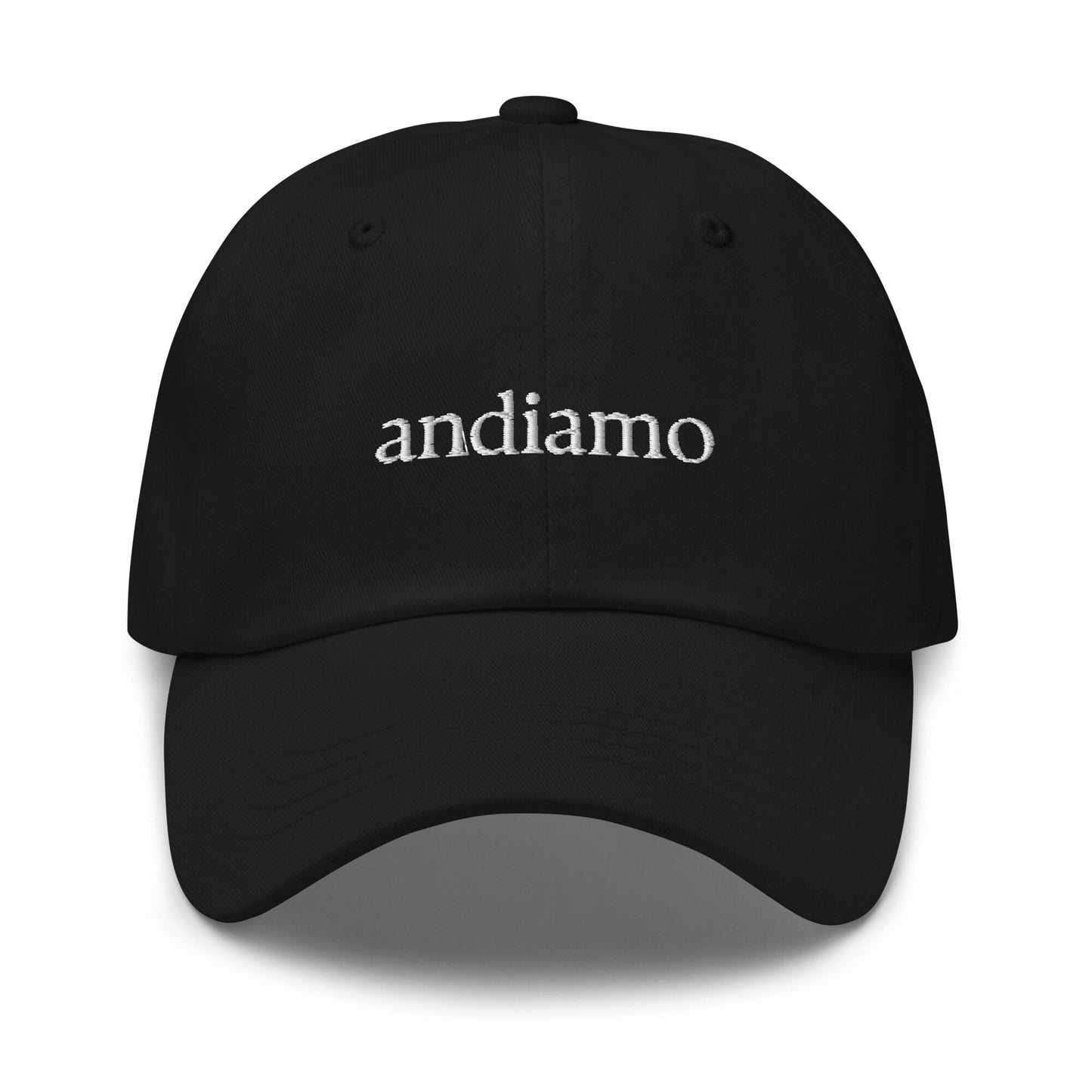 Andiamo hat - Italian Sayings - Gift for Italian Travel Lovers - Cotton embroidered Dad Hat - Multiple Colors