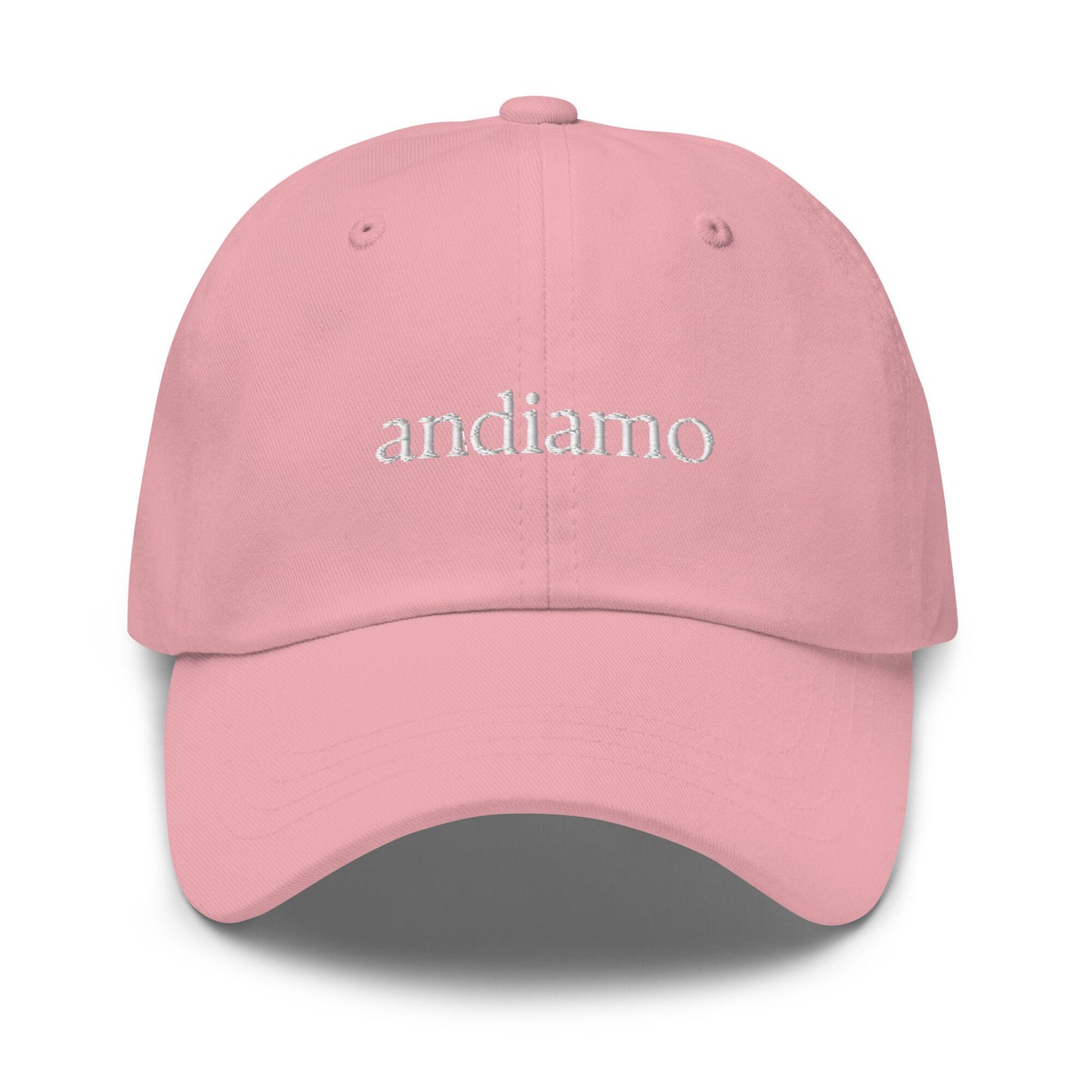 Andiamo hat - Italian Sayings - Gift for Italian Travel Lovers - Cotton embroidered Dad Hat - Multiple Colors