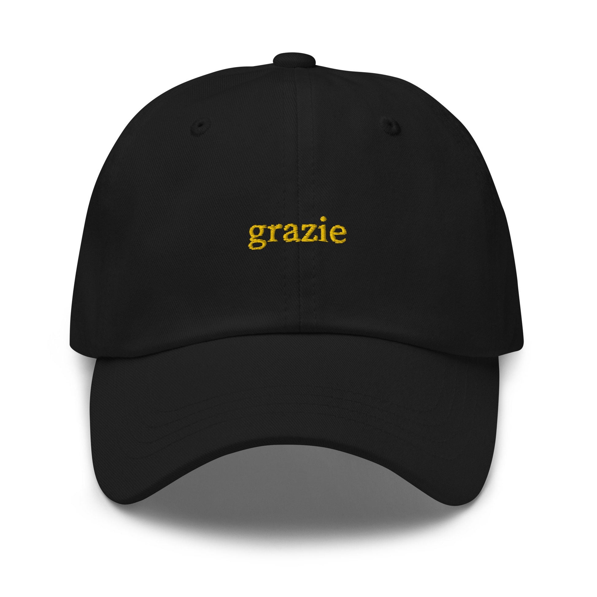 Grazie hat - Italian Sayings - Gift for Italy Lovers - Multiple Colors - Cotton Embroidered