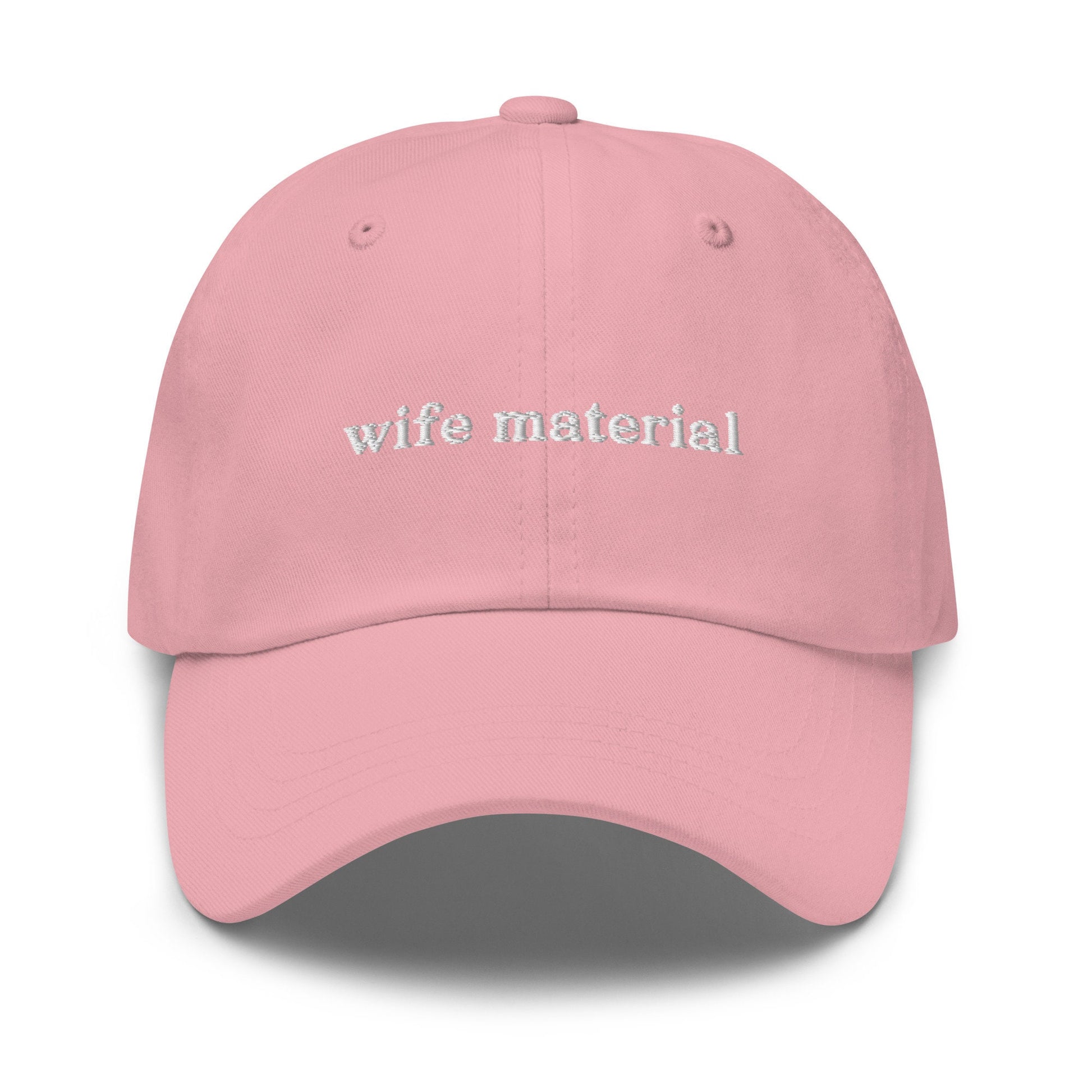 Wife Material Hat - Gift for Her - Multiple Colors - Cotton Embroidered Cap