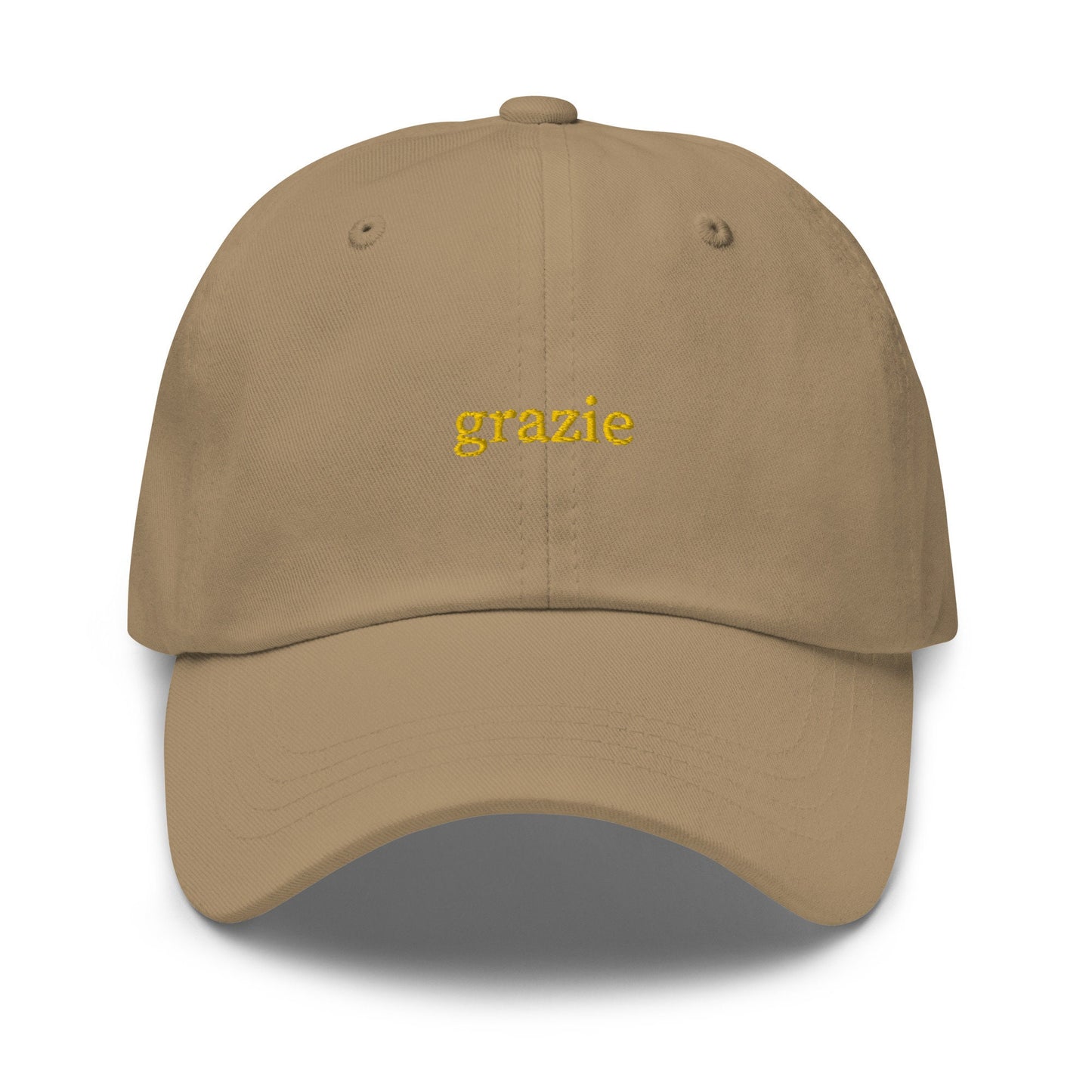 Grazie hat - Italian Sayings - Gift for Italy Lovers - Multiple Colors - Cotton Embroidered