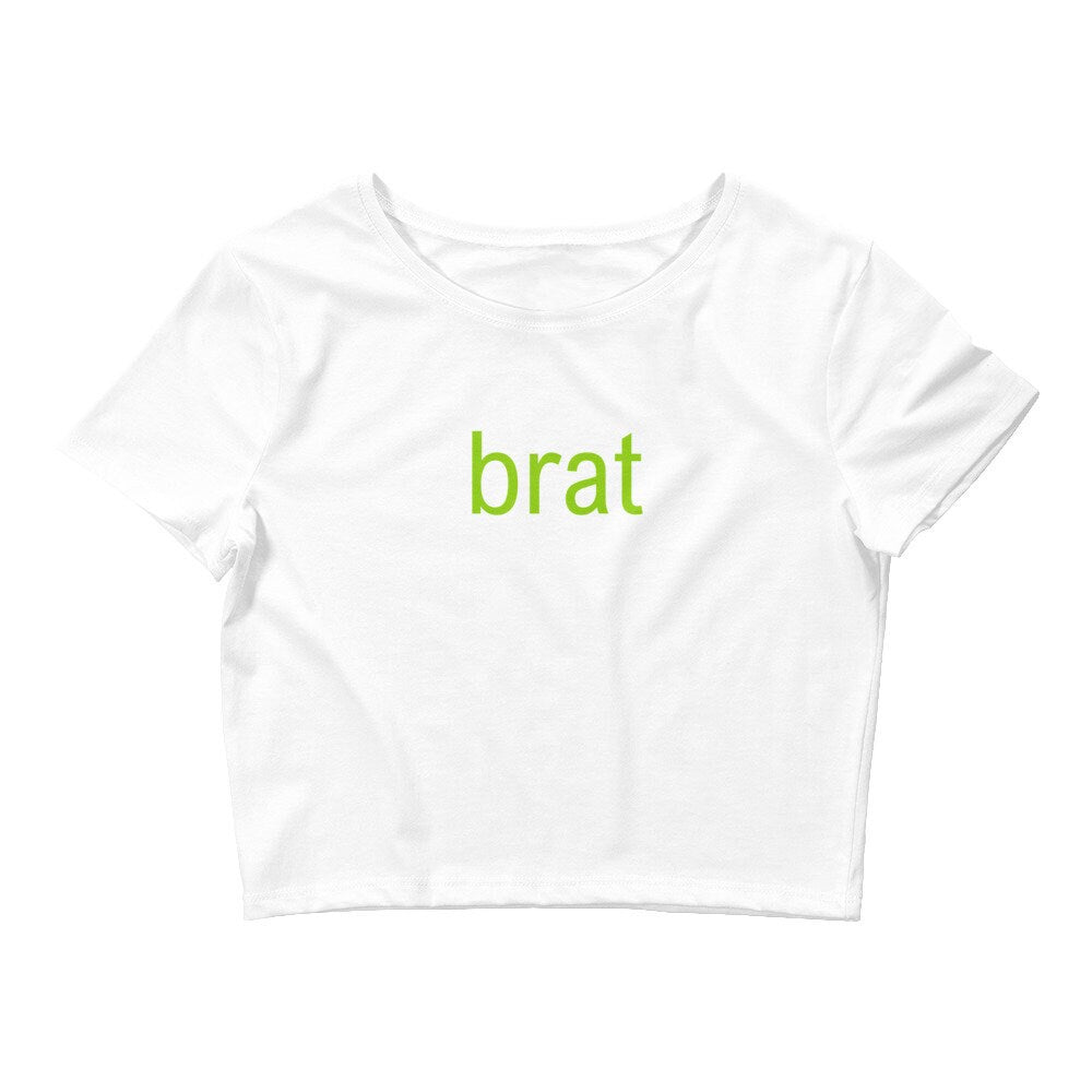 Brat Baby Fit Shirt - Multiple Colors Crop Top - Minimalist Design T Shirt