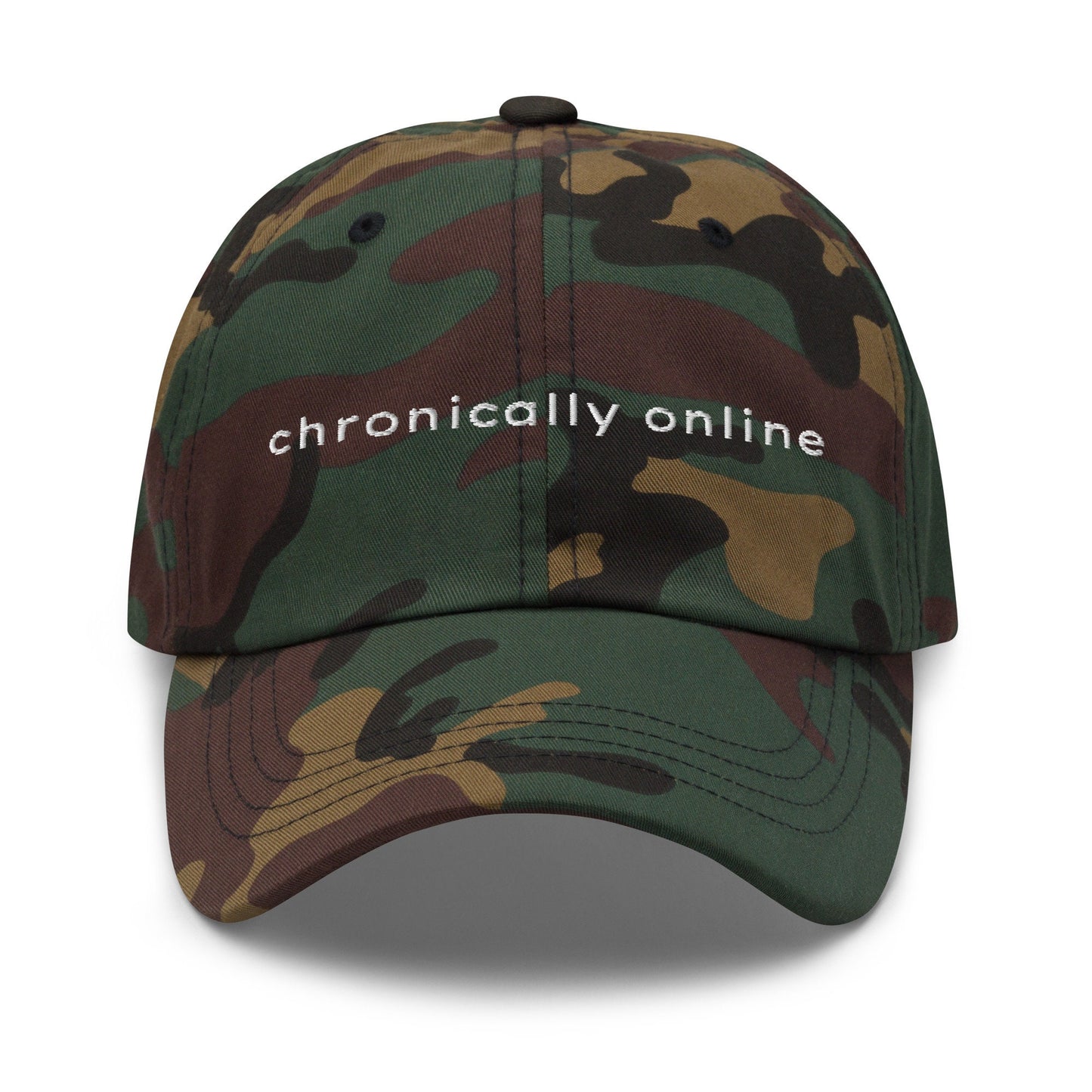 Chronically Online Hat - Multiple colors - Embroidered Minimalist Design - Low Profile Dad Fit