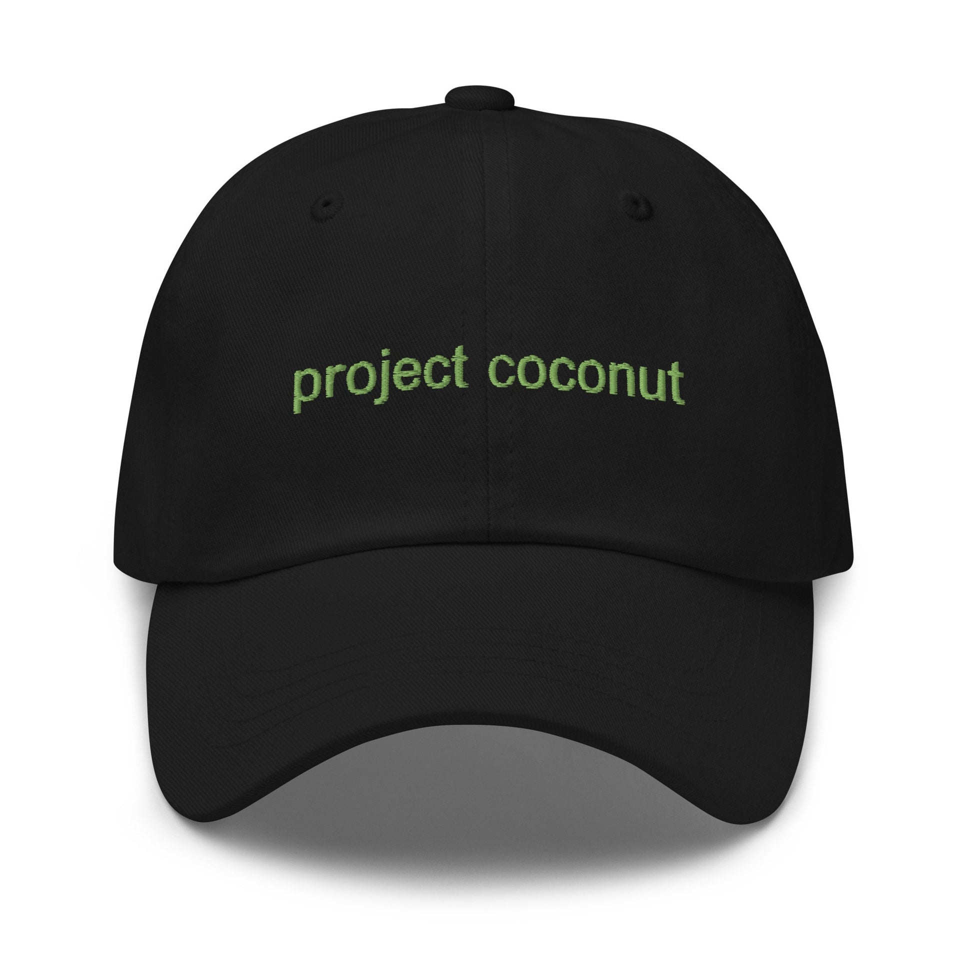 Project Coconut Hat - Multiple colors - Embroidered Minimalist Inverted Design - Low Profile Dad Fit