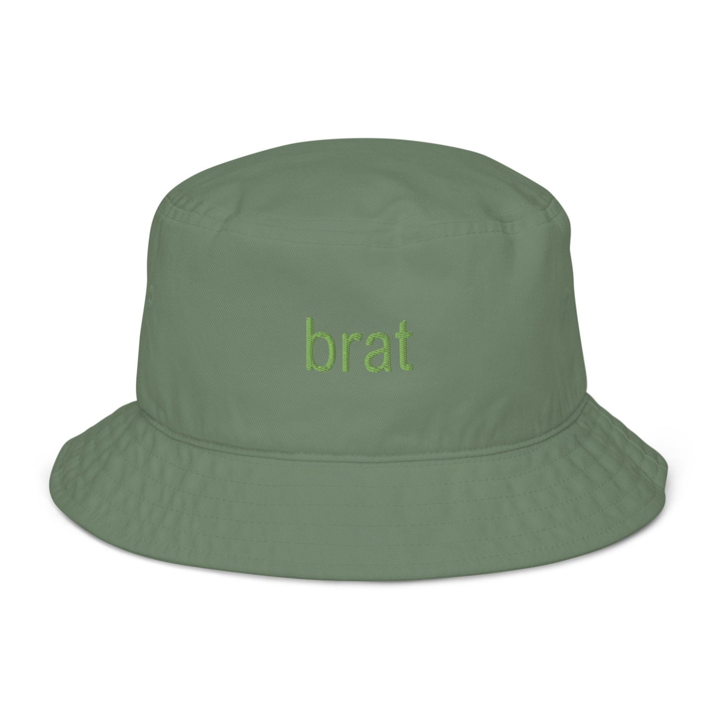 Brat Bucket Hat - Organic Embroidered Design - Multiple Colors